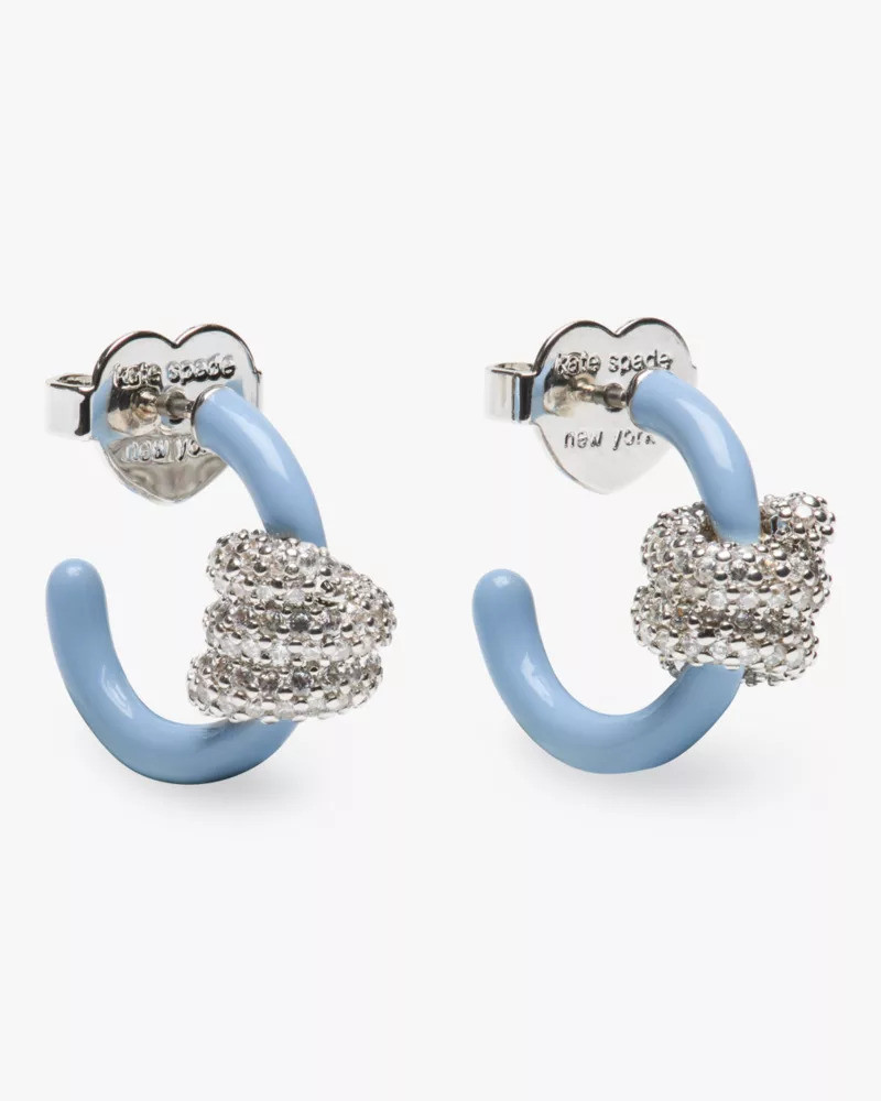 Ropes & Knots Pave Huggies 1