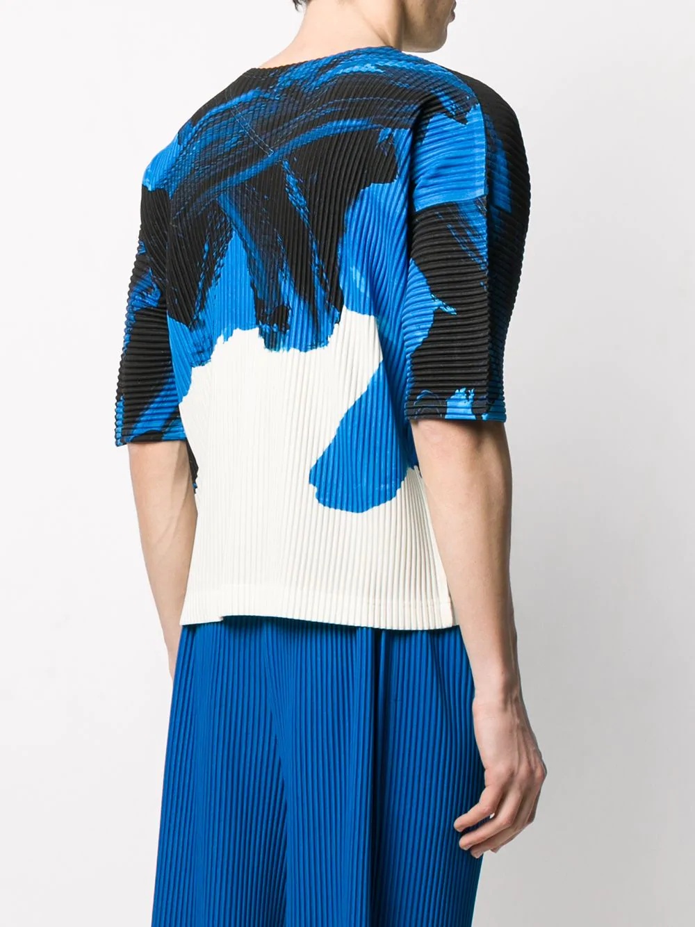 abstract-print ribbed T-shirt - 4