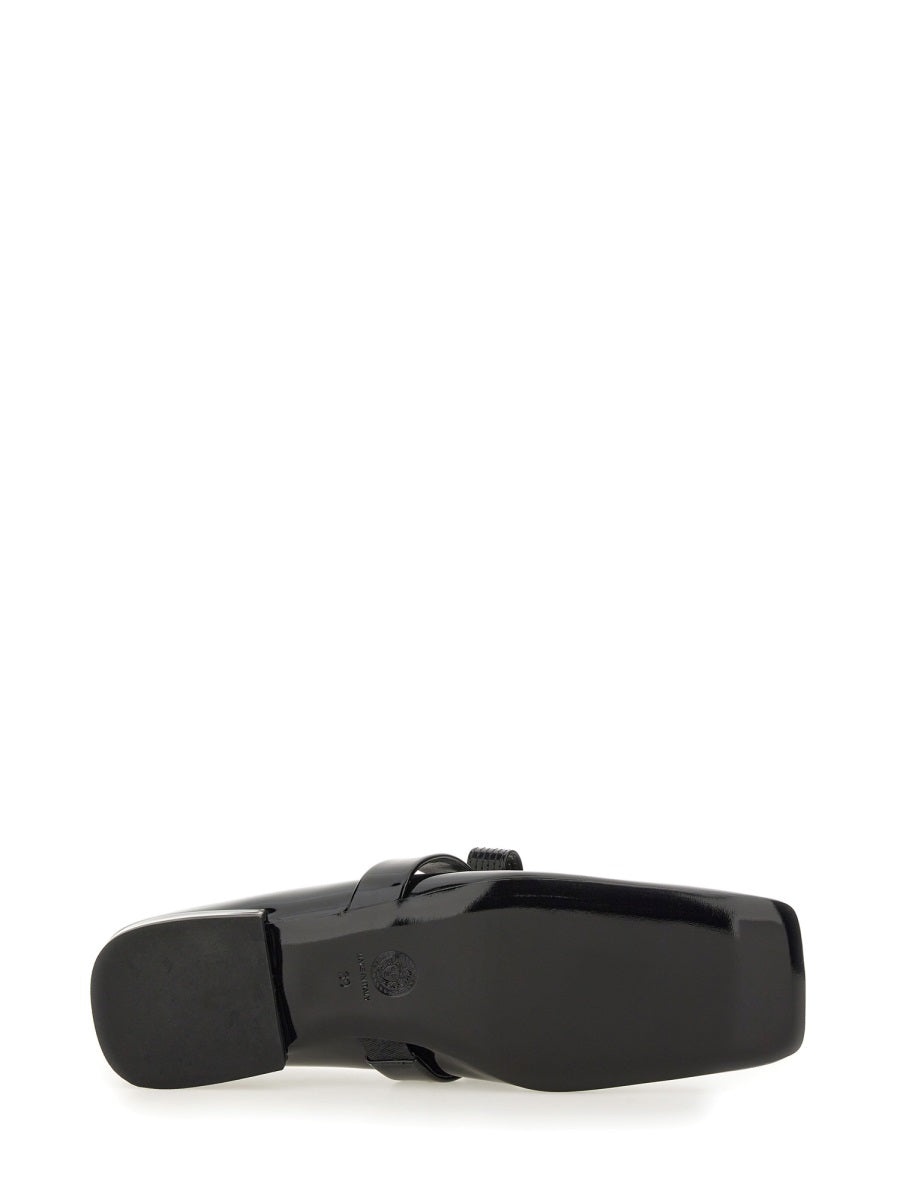 Versace Women Patent Leather Ballerina "Gianni Ribbon" - 6