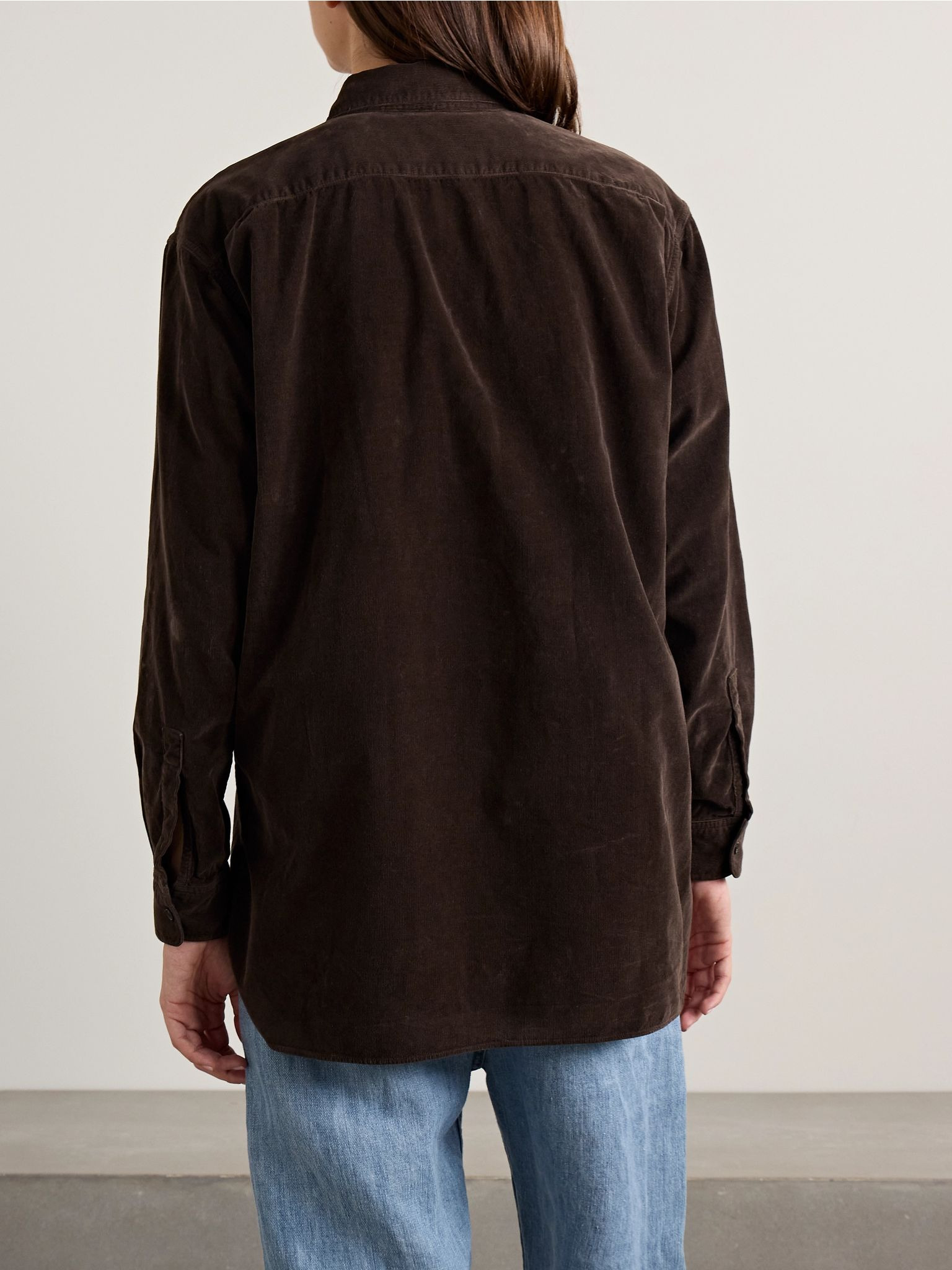 Nesson cotton-corduroy shirt Brown - 4