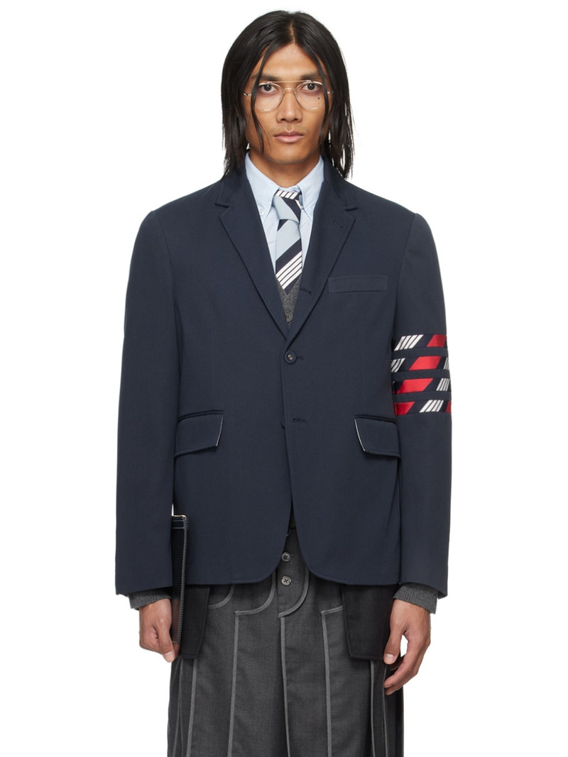 Navy 4-Bar Unconstructed Classic Blazer 1