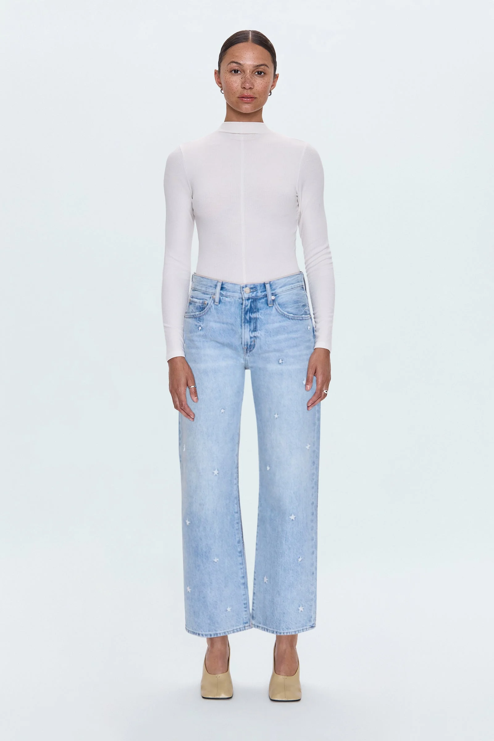 LEXI MID RISE BOWED STRAIGHT - STELLAR - 1