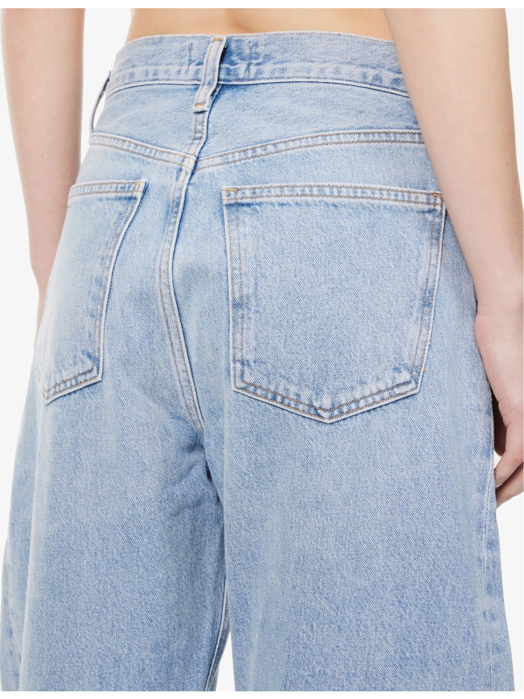 Luna faded-wash high-rise recycled-denim jeans - 6