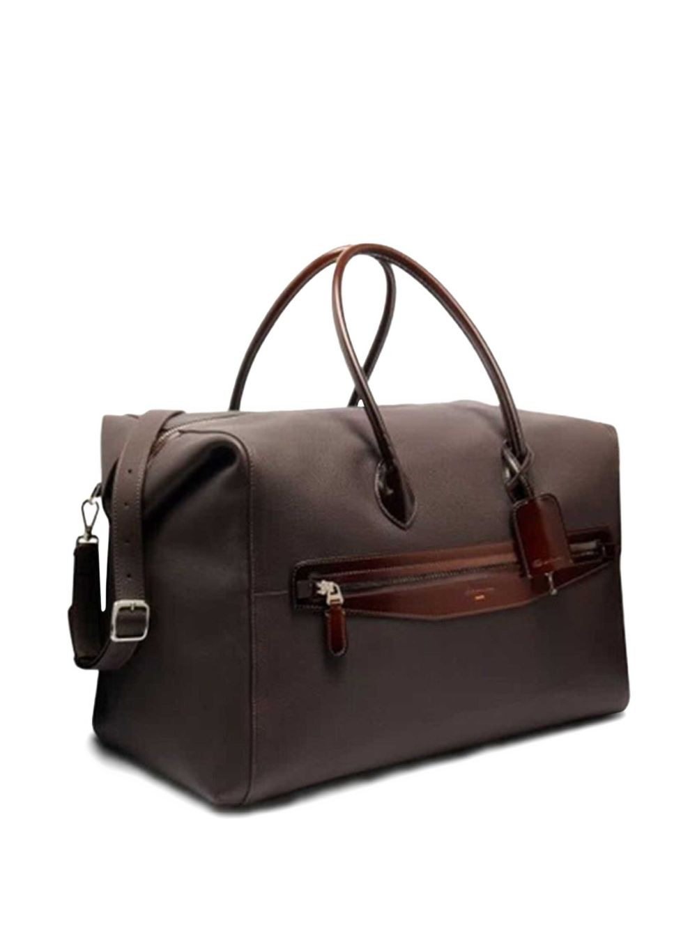 leather top-handle travel bag - 3