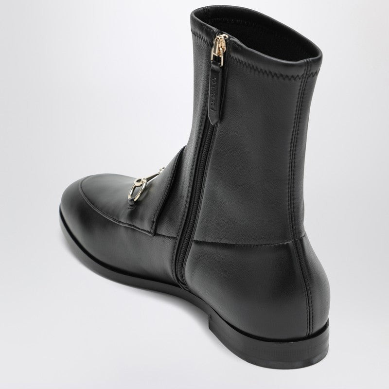 Gucci Black Leather Jordaan Ankle Boots Women - 2