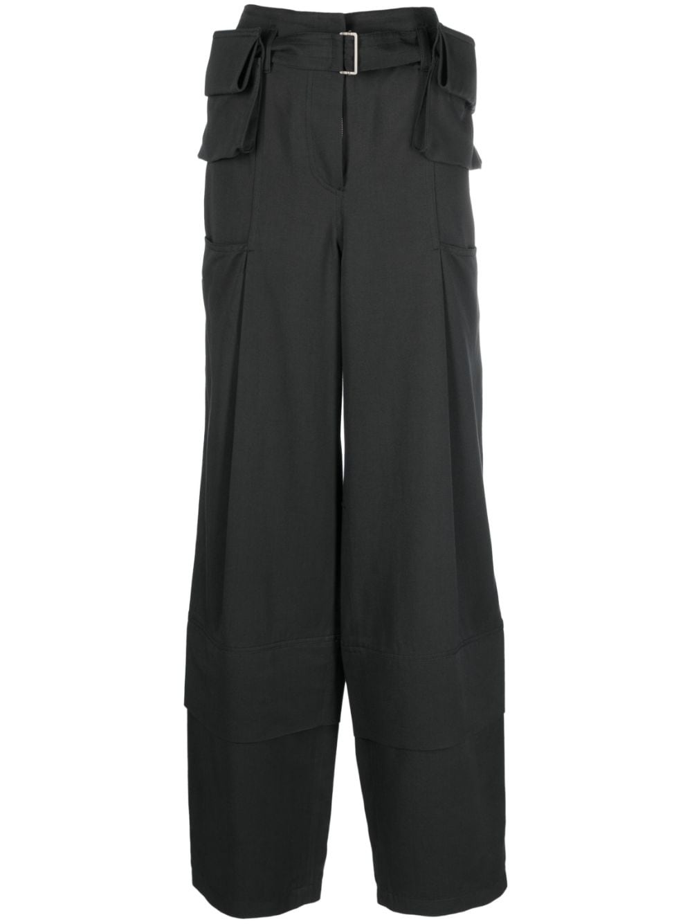 double-belted pocket trousers - 1