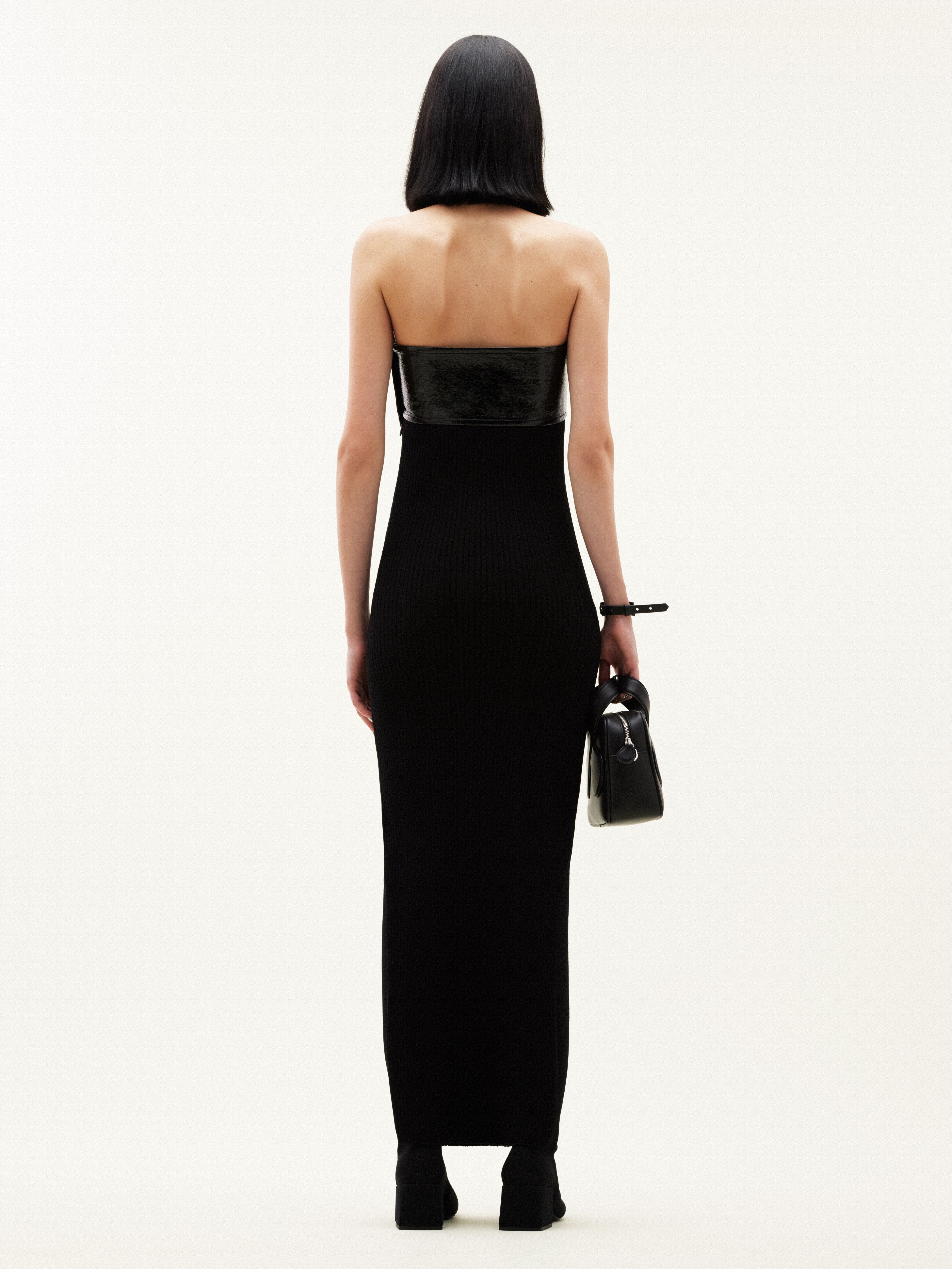 CRISS CROSS BI-MATERIAL DRESS - 4