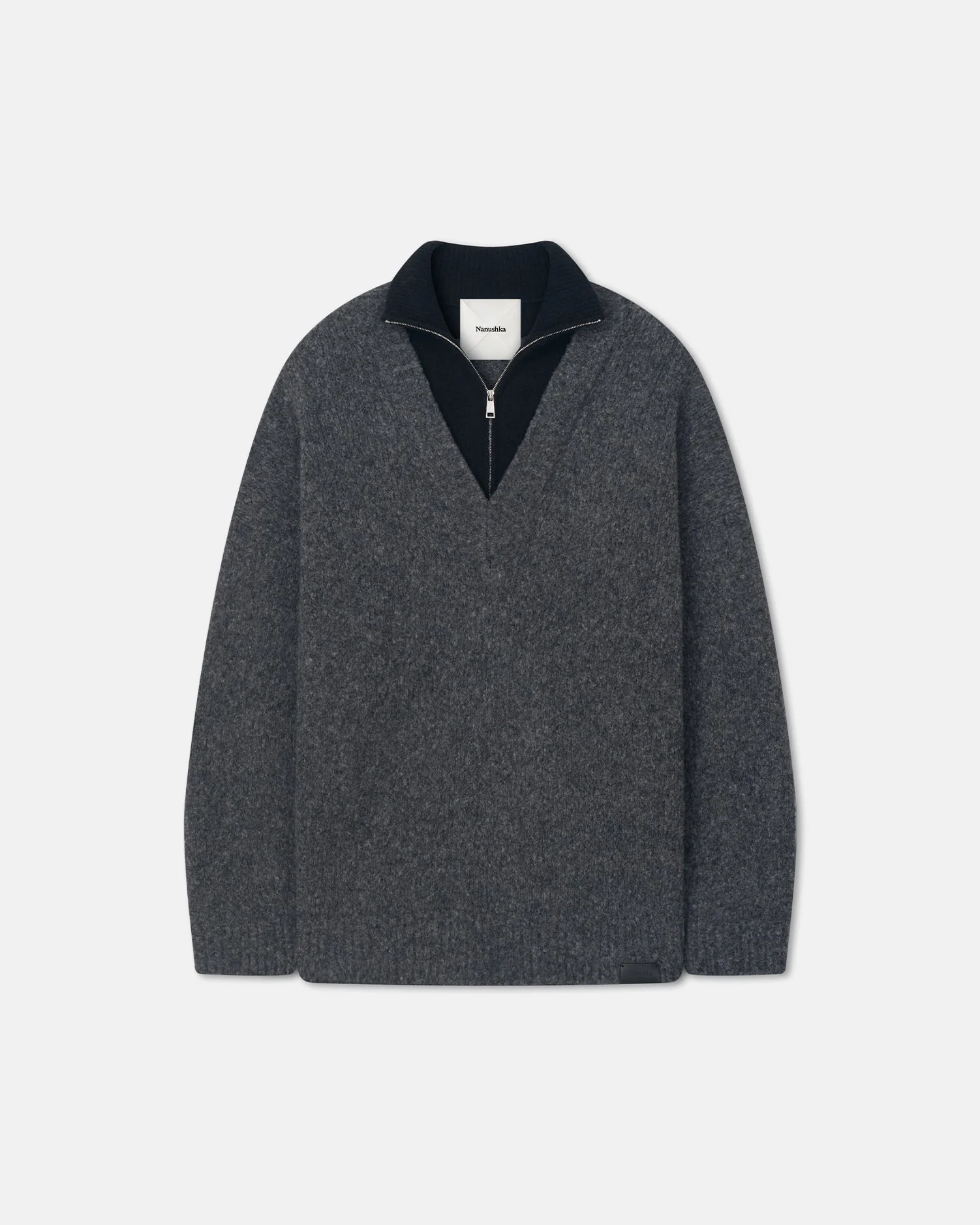 Contrast Brushed Merino Sweater - 1