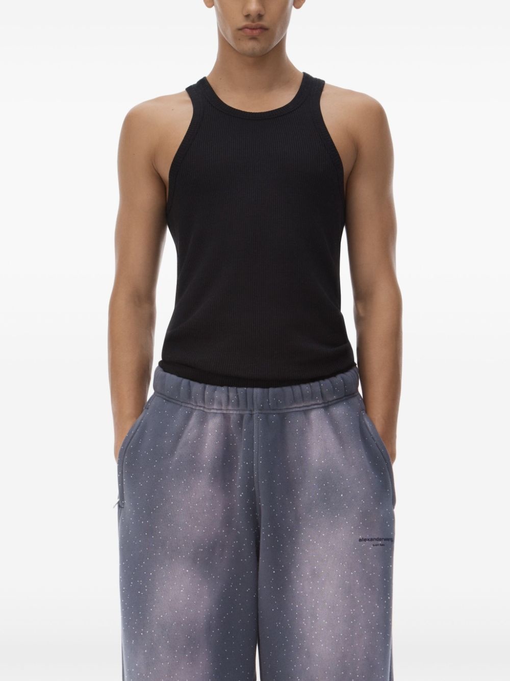 space-print track pants - 6
