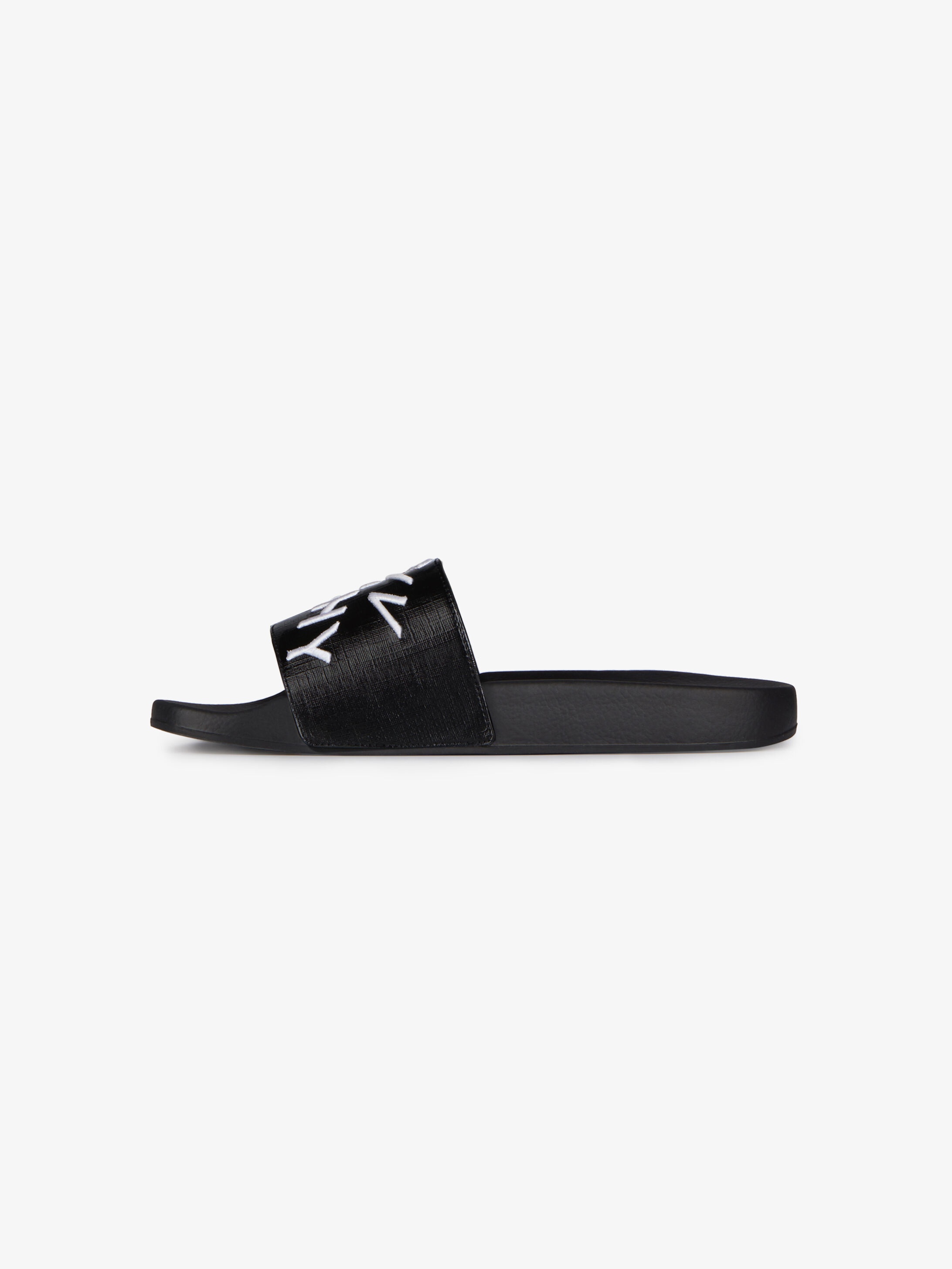 GIVENCHY embroidered flat sandals in coated canvas - 4