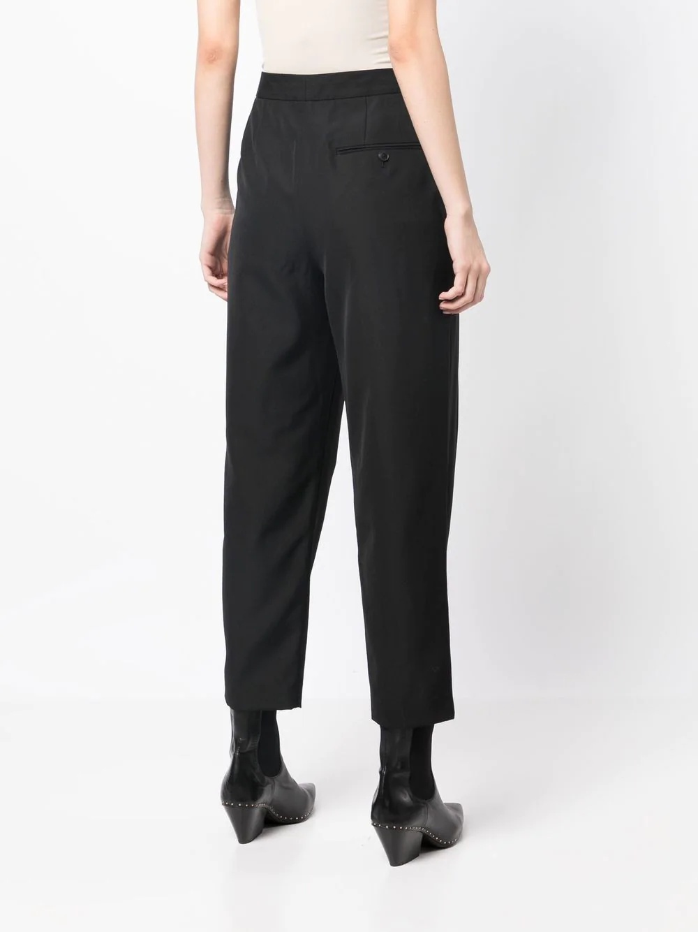 high-waisted tapered trousers - 4