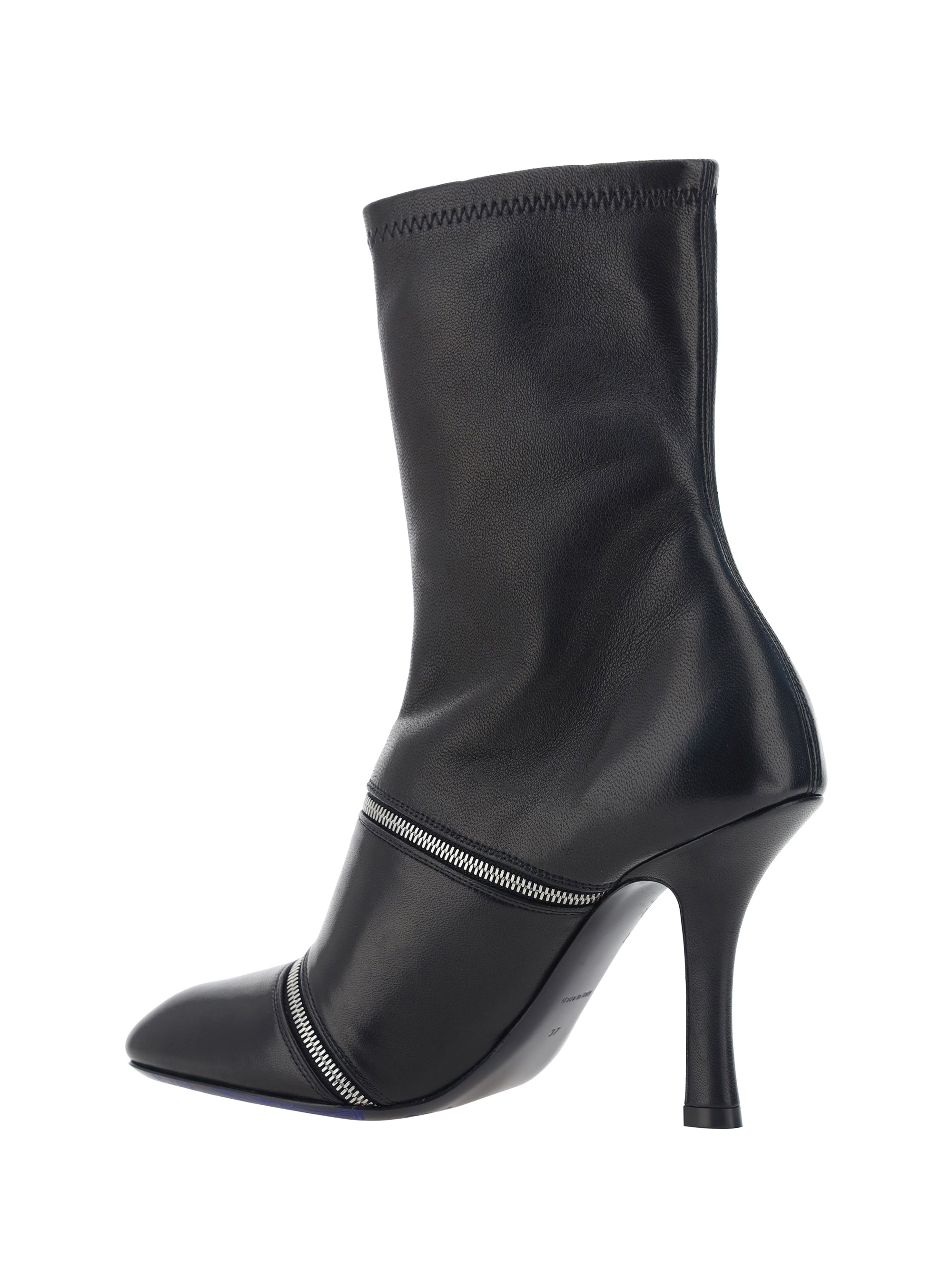 Burberry Women Peep Heeled Ankle Boots - 3