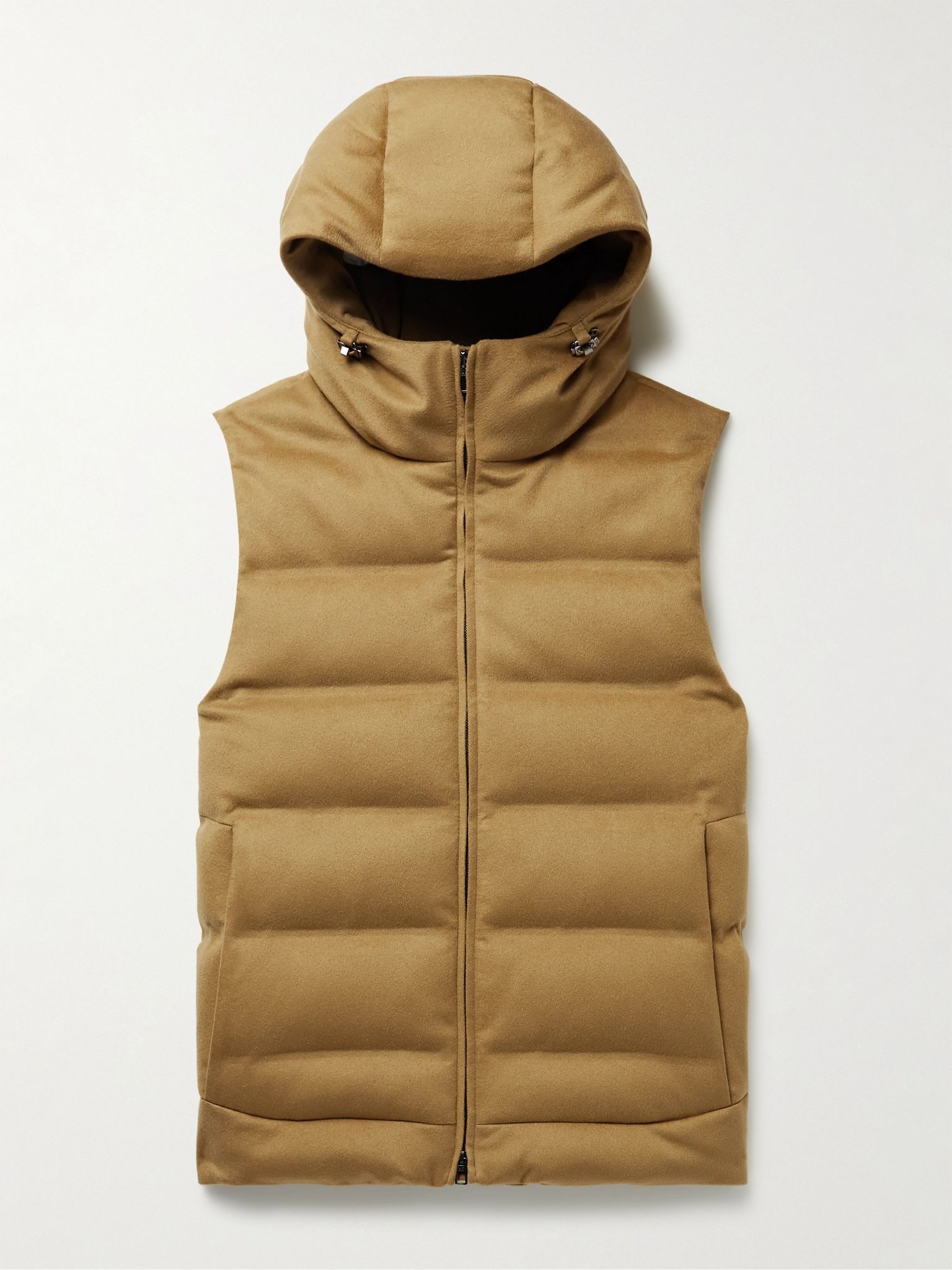 Fillmore Quilted Storm System Cashmere Hooded Down Gilet - 1