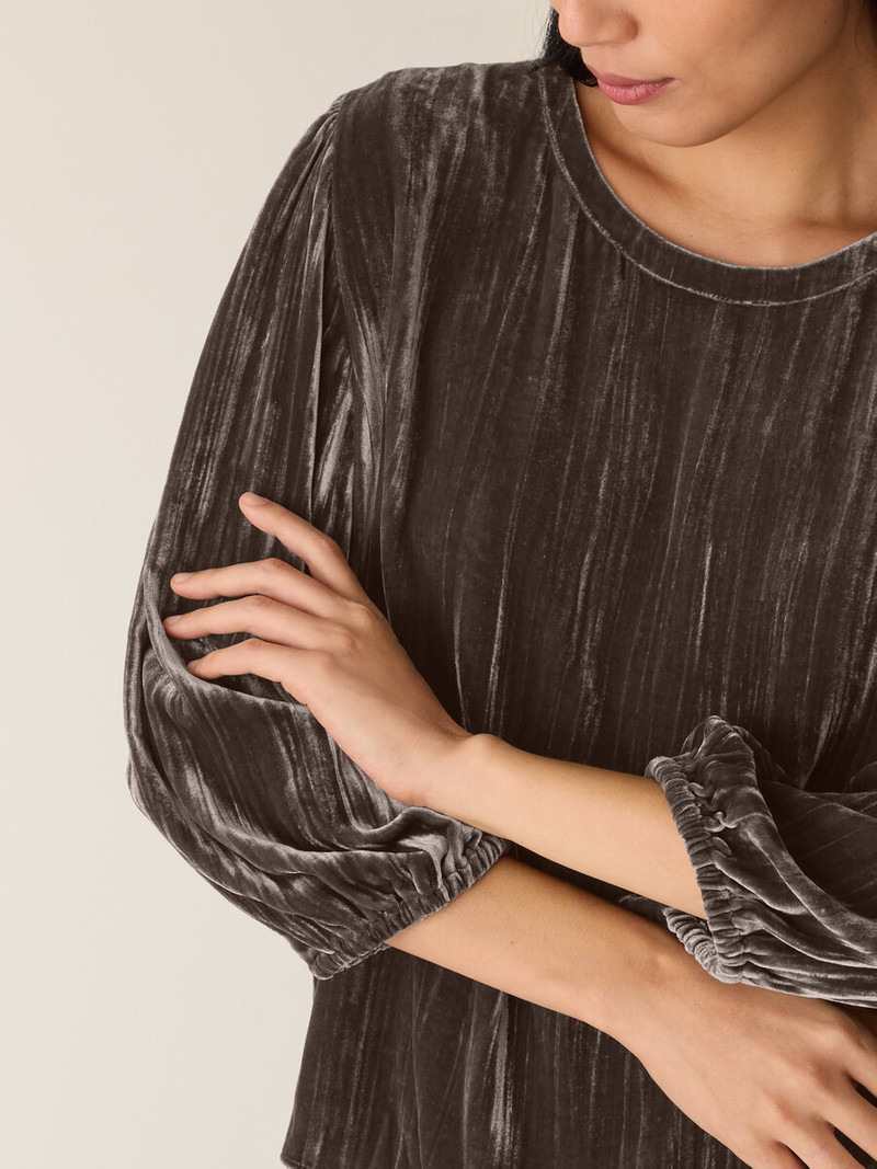 Crushed Velvet Round Neck Top 5