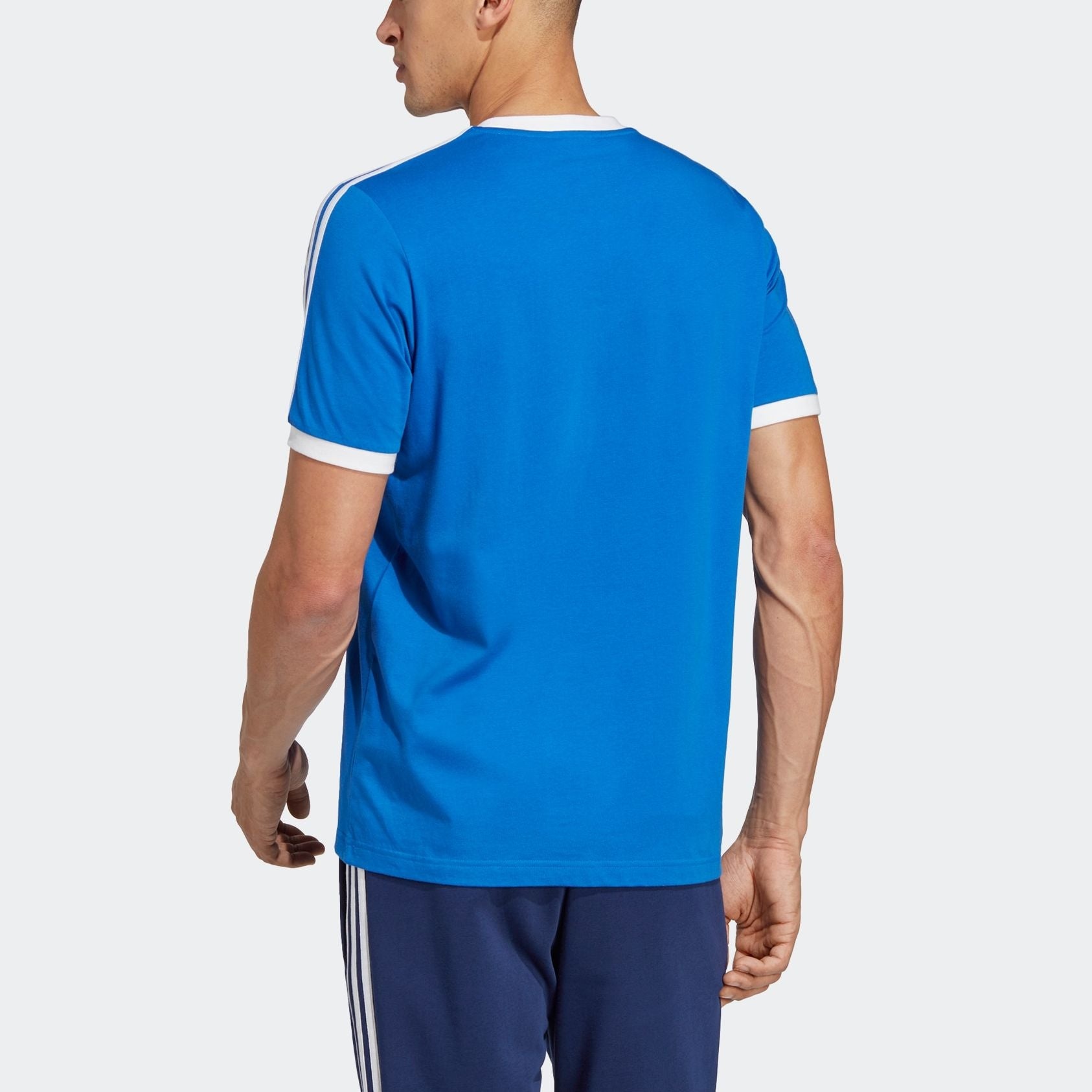 adidas Italy 3-Stripes Tee 'Blue' HT2185 - 3