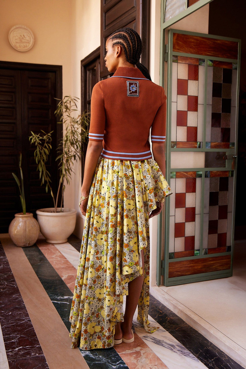 Noura Knit Polo Rust 4