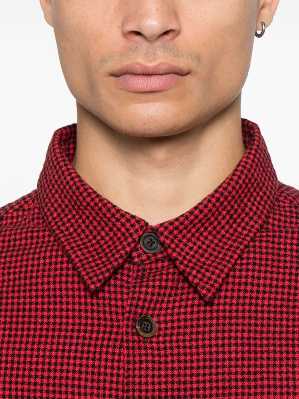 dogtooth-pattern shirt - 5