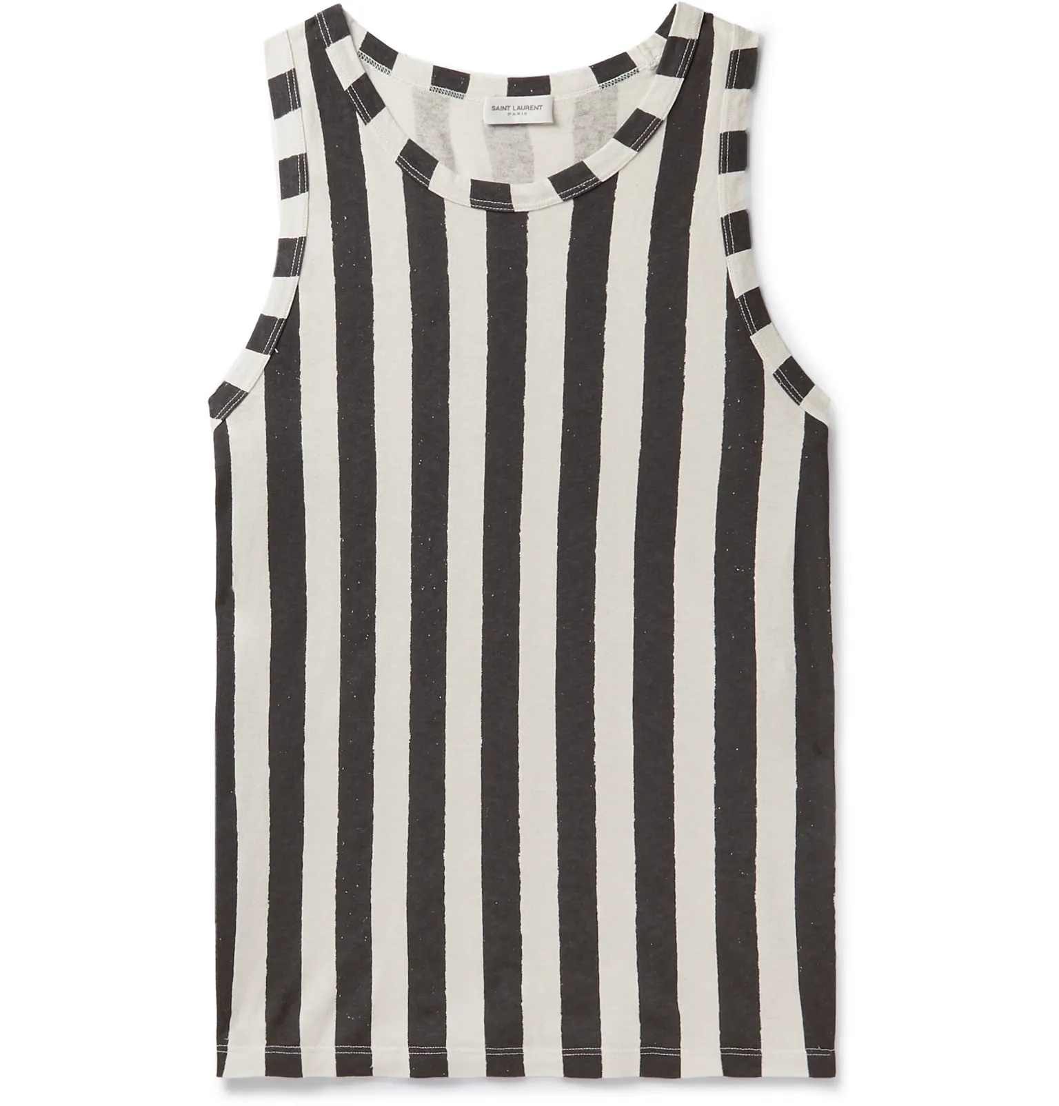 Slim-Fit Striped Cotton-Jersey Tank Top - 1