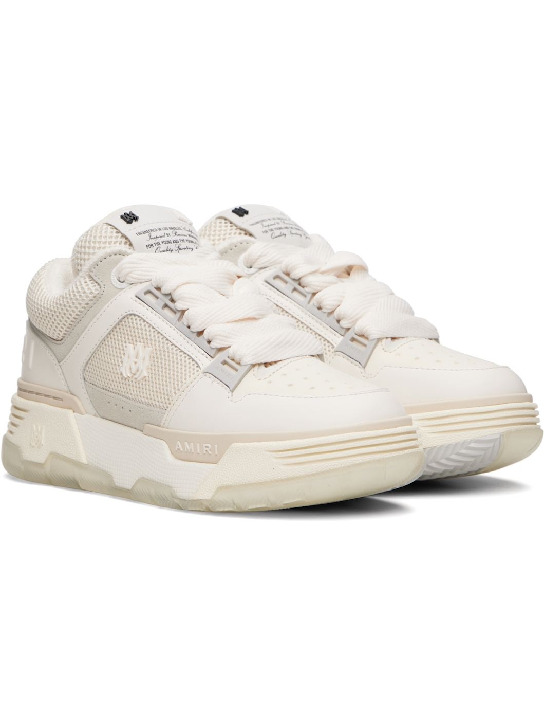 Beige & White MA-1 Sneakers - 4