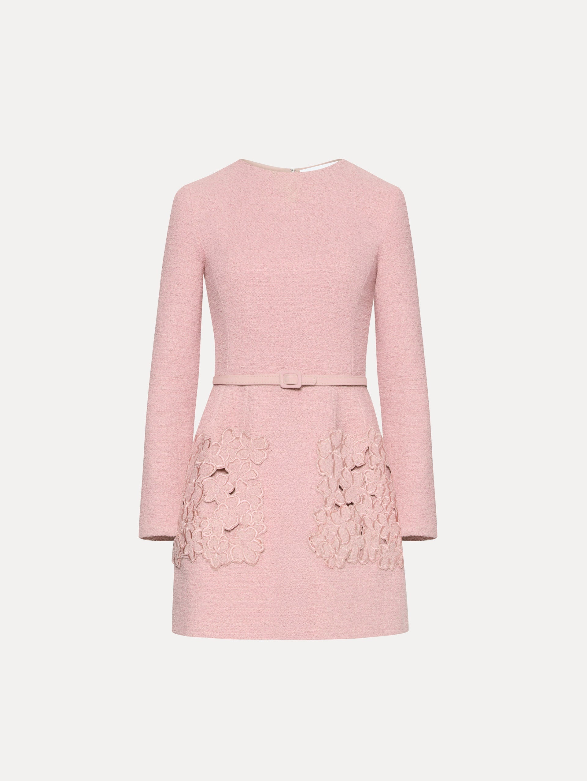 CHERRY BLOSSOM CUTOUT TWEED DRESS - 1