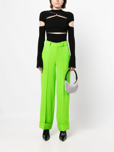 Christopher Kane wide-leg turn-up trousers outlook