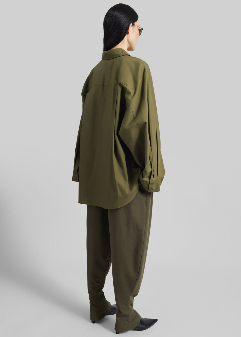 Bercy Curved Jersey Joggers - Olive 5
