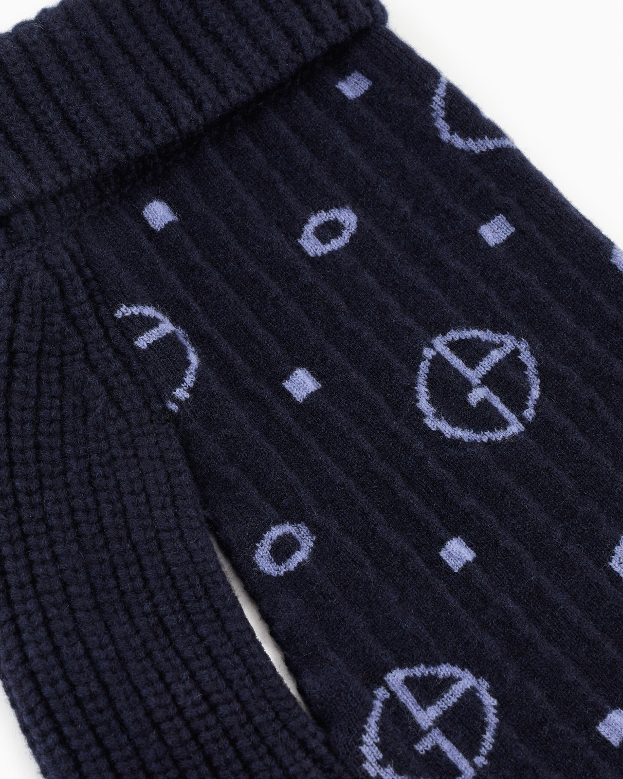 POLDO X GIORGIO ARMANI JUMPER IN MONOGRAM JACQUARD VIRGIN WOOL AND CASHMERE - 6