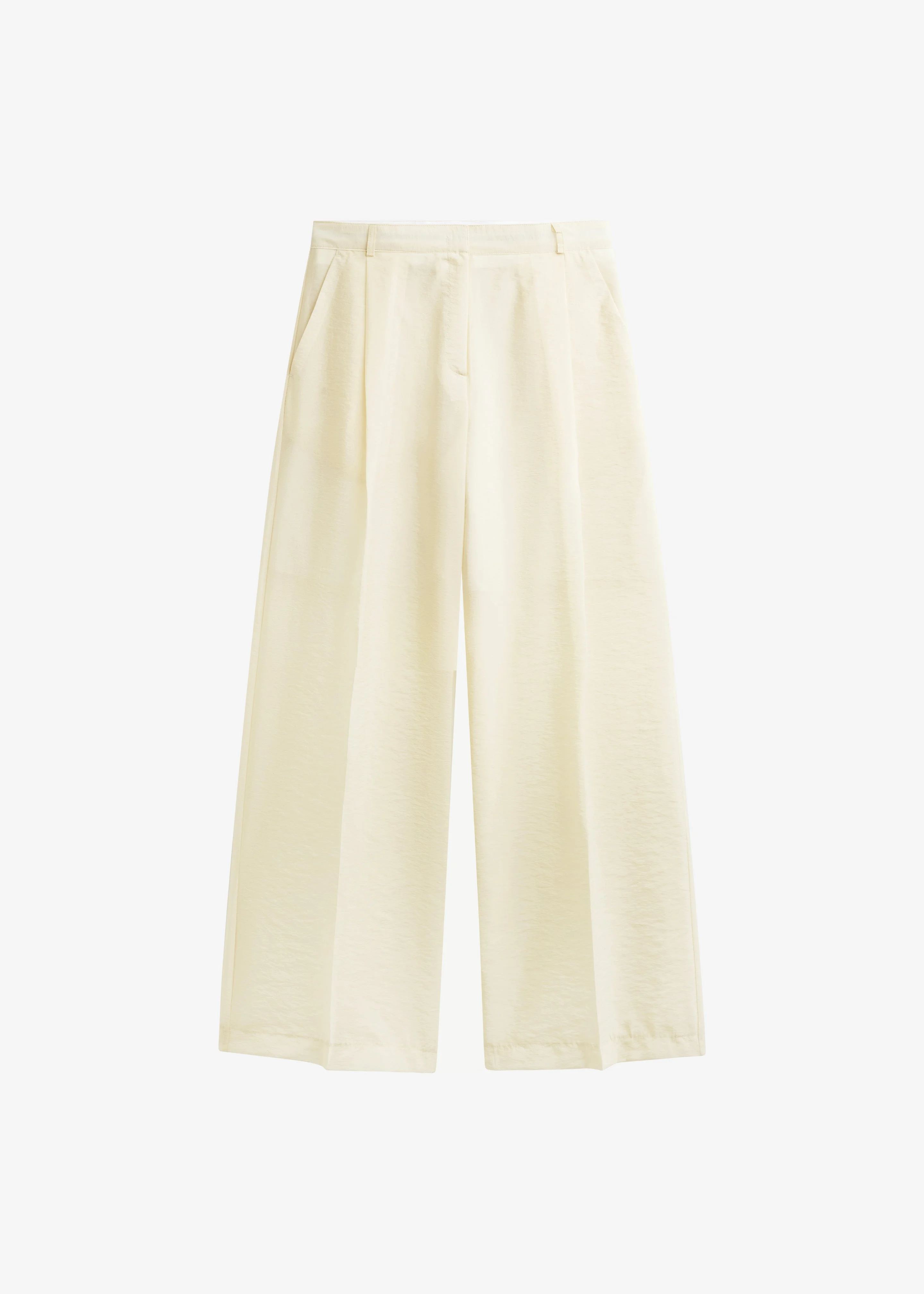 Alvito Sheer Organza Pants - Pale Yellow - 1