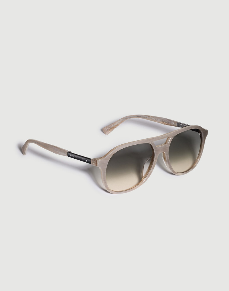 Brunello Cucinelli Acetate aviator sunglasses outlook