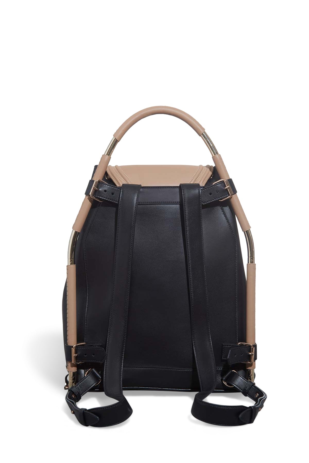 Nadia Backpack in Black & Nude Nappa Leather - 4