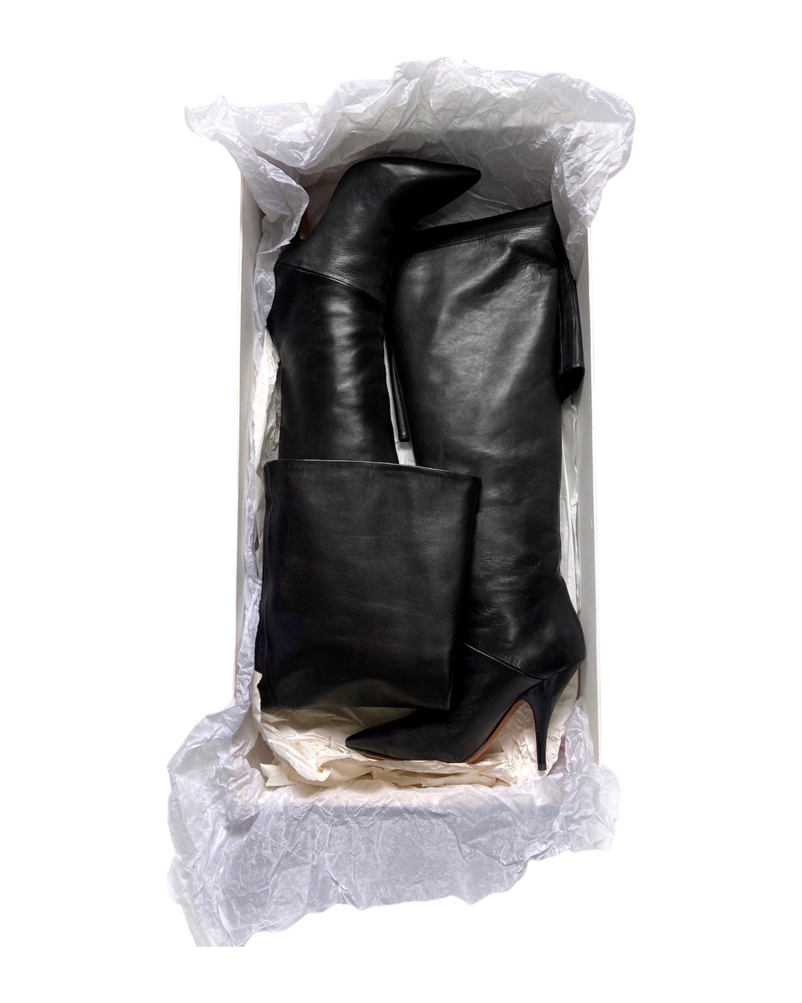 Céline - Céline Phoebe Philo Thigh High Leather Heels Boots 36.5 - 12
