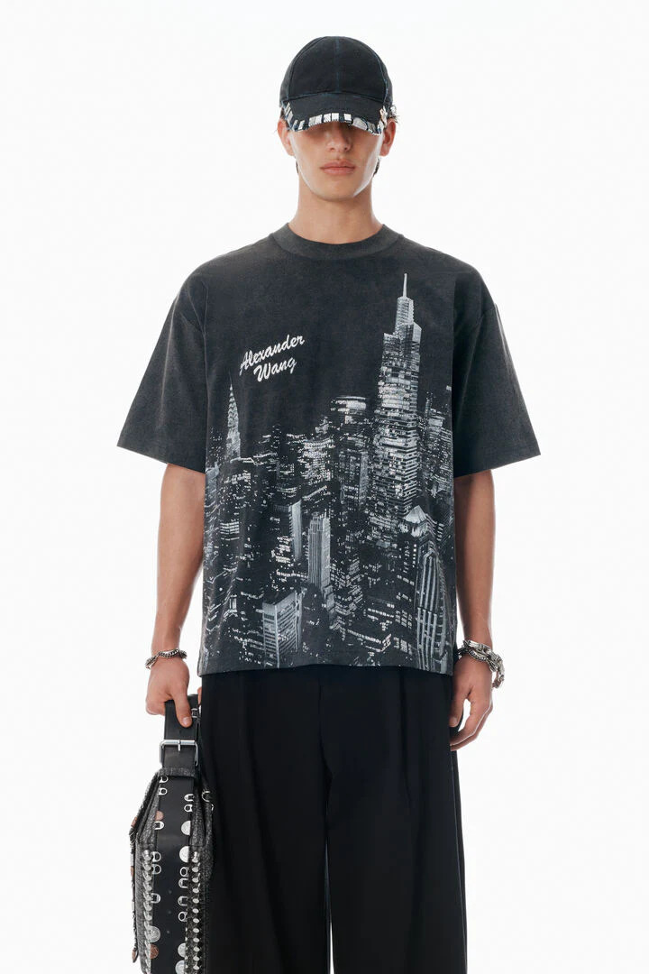NY Skyline Crystal Hotfix T-Shirt - 2