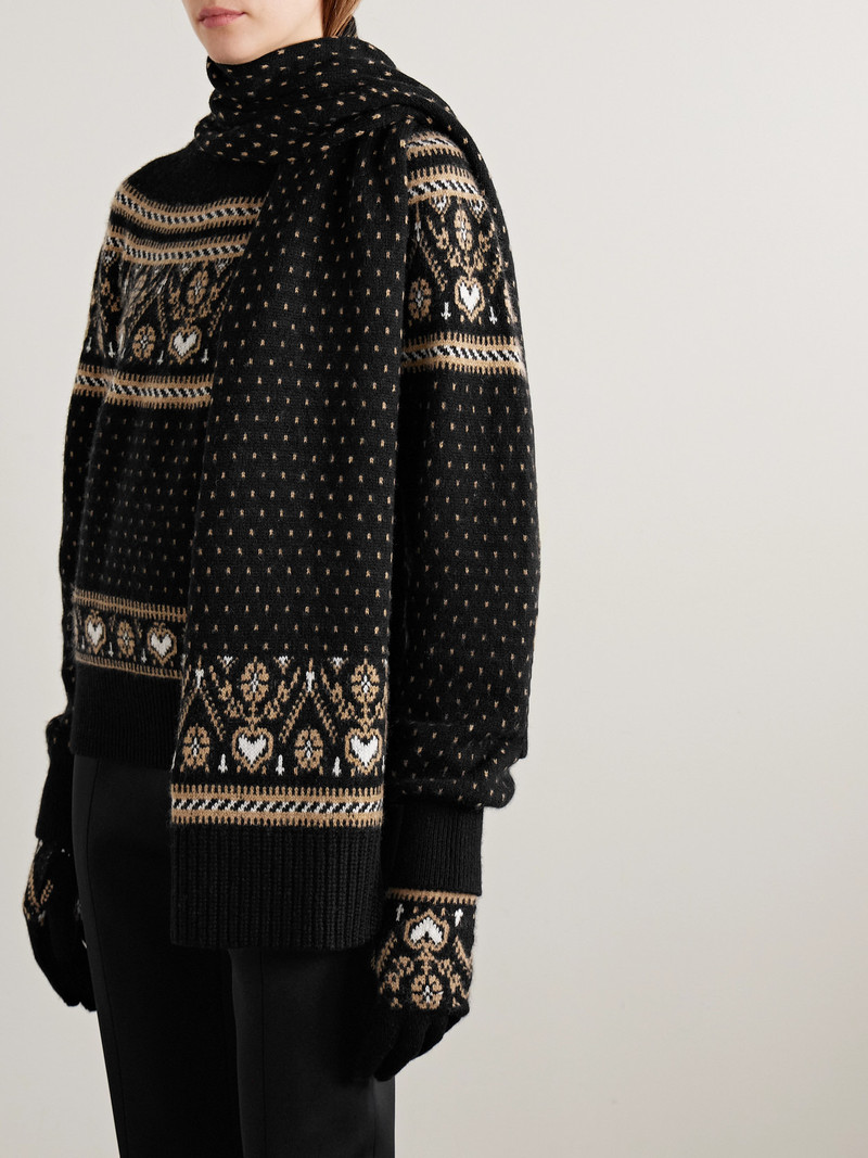 KHAITE Lucerne Fair Isle Cashmere Scarf outlook