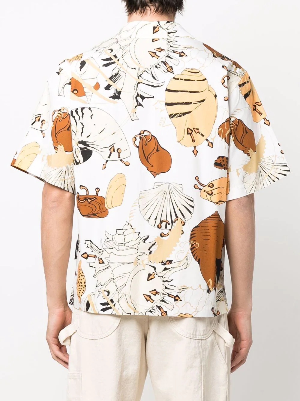 shell-print short-sleeve shirt - 4