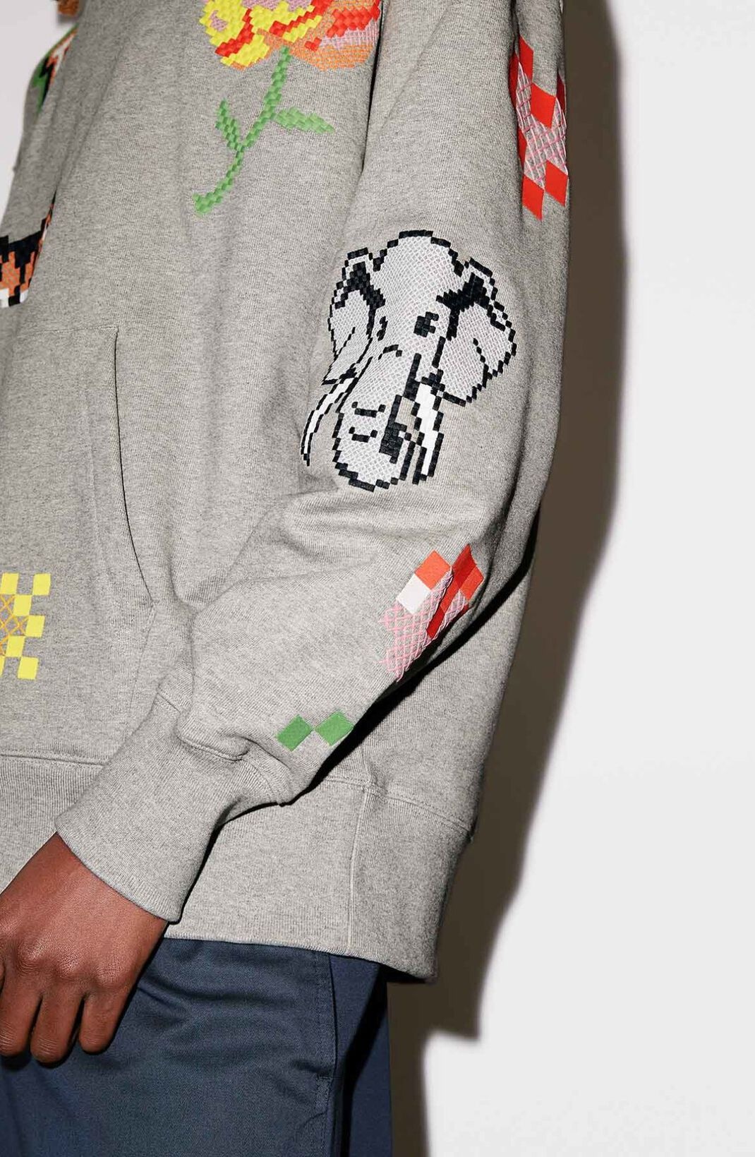 'KENZO Pixel' oversized hoodie sweatshirt - 4
