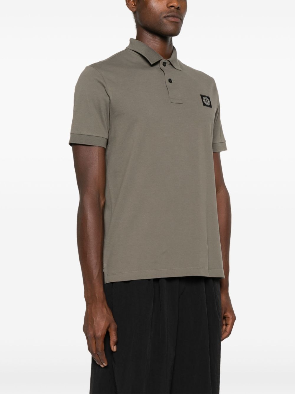 Compass-badge polo shirt - 3