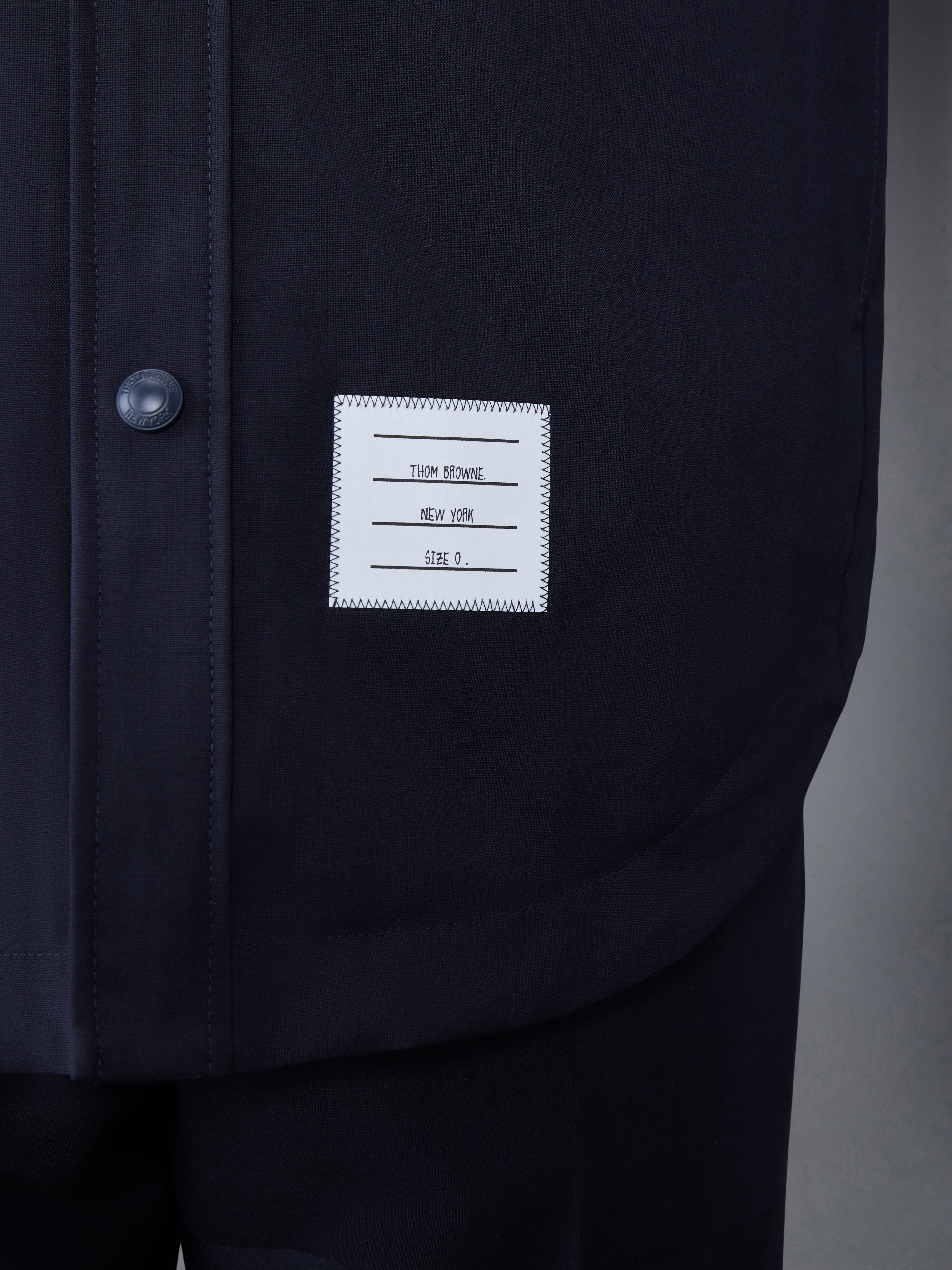 Plain Weave 4-Bar Snap Front Shirt Jacket - 6