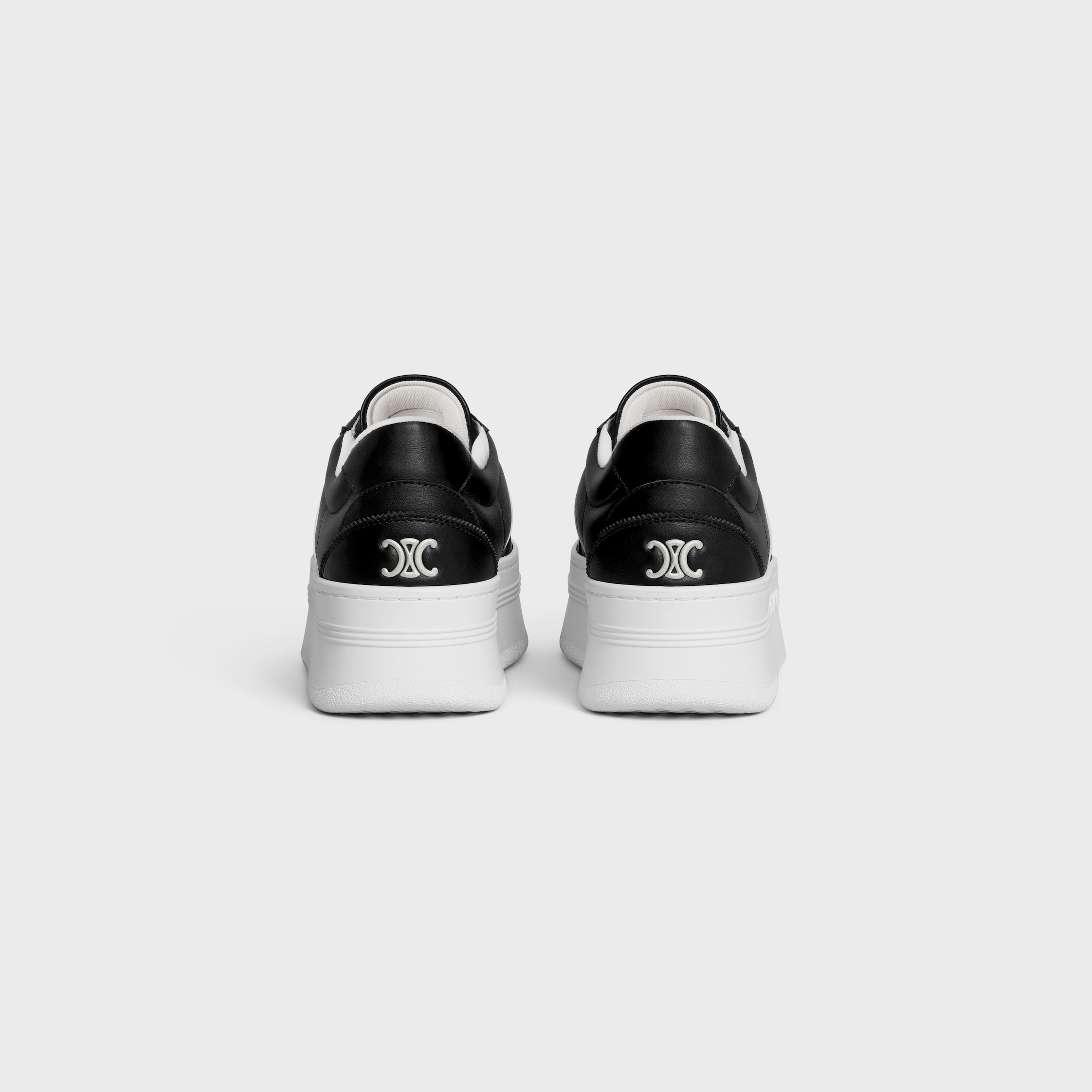 CELINE - BLOCK SNEAKERS WITH BACK TRIOMPHE AND WEDGE OUTSOLE IN CALFSKIN - 3