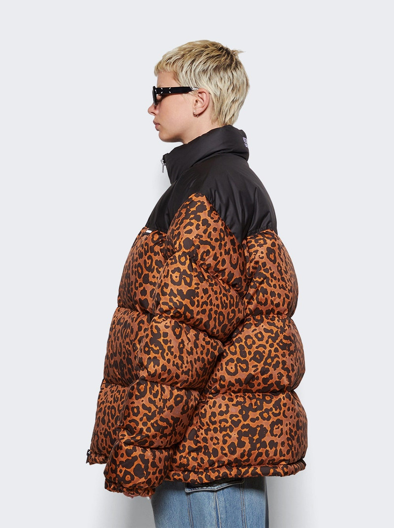 Logo Puffer Jacket Leopard 4