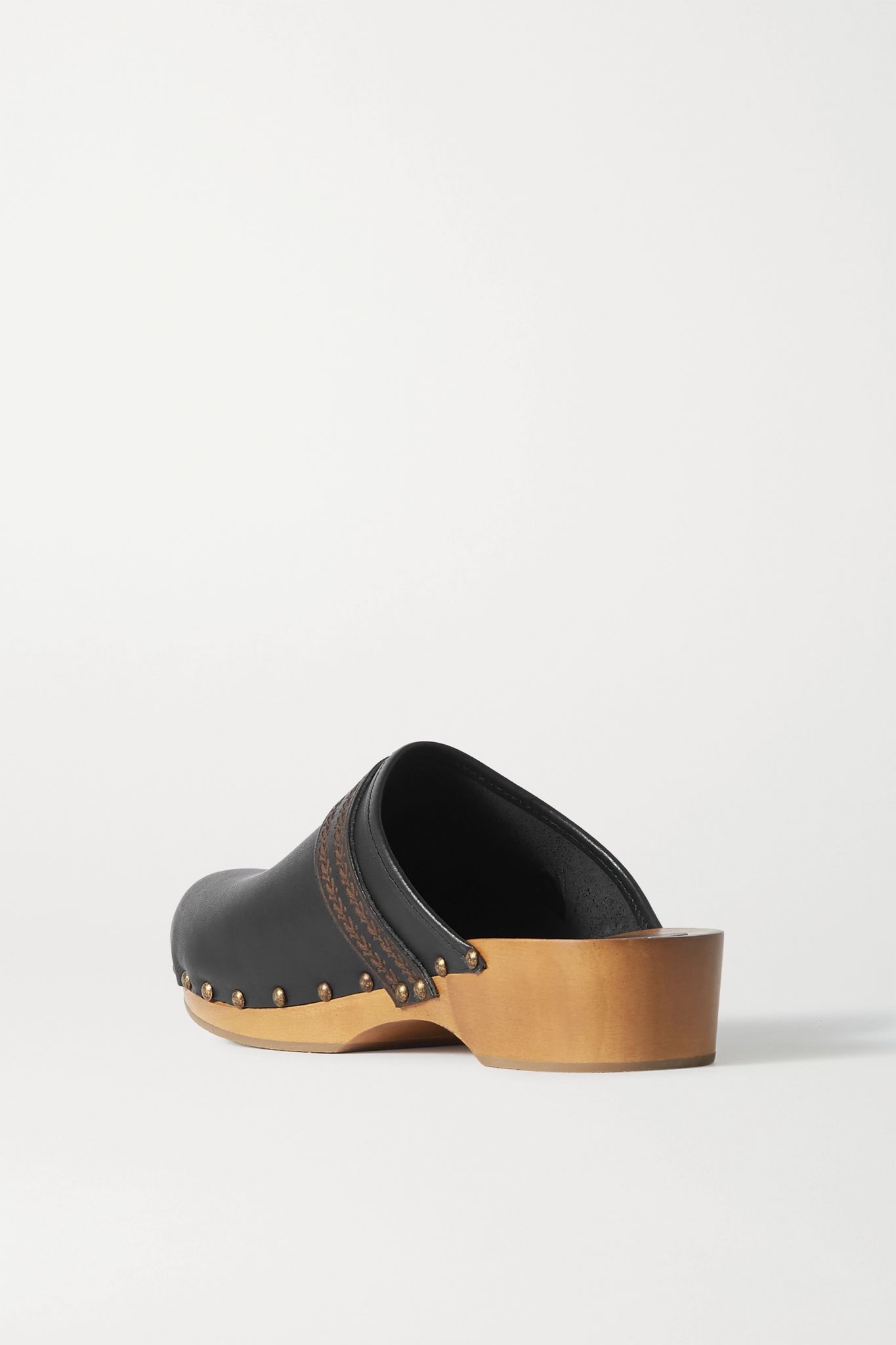 Thalie studded leather clogs - 3