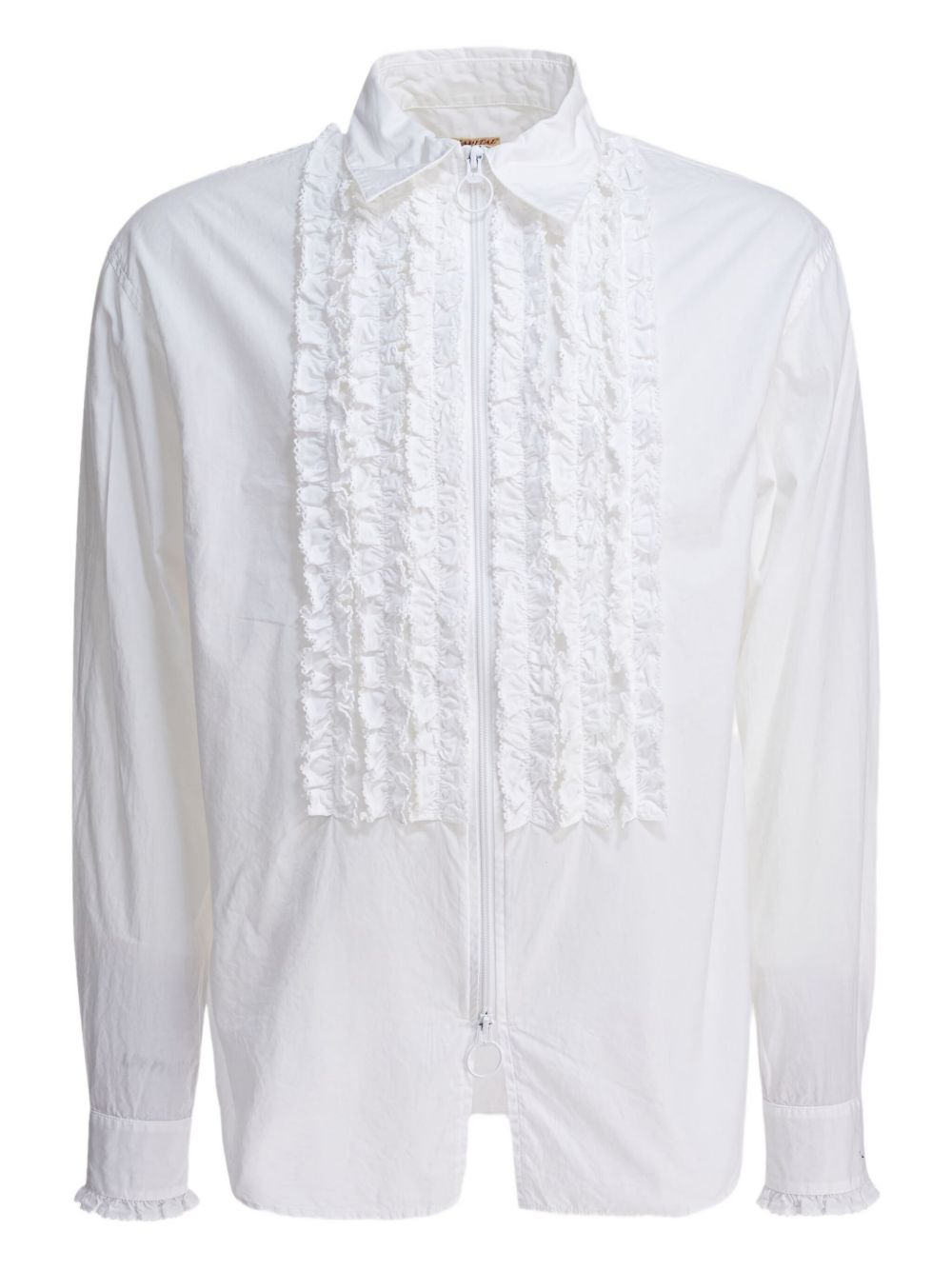 ruffled zip-front shirt - 1