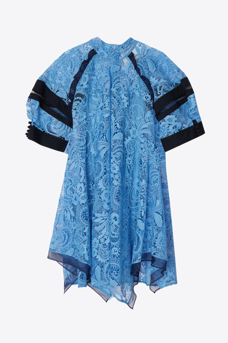Embroidered Lace Hankerchief Dress - 1