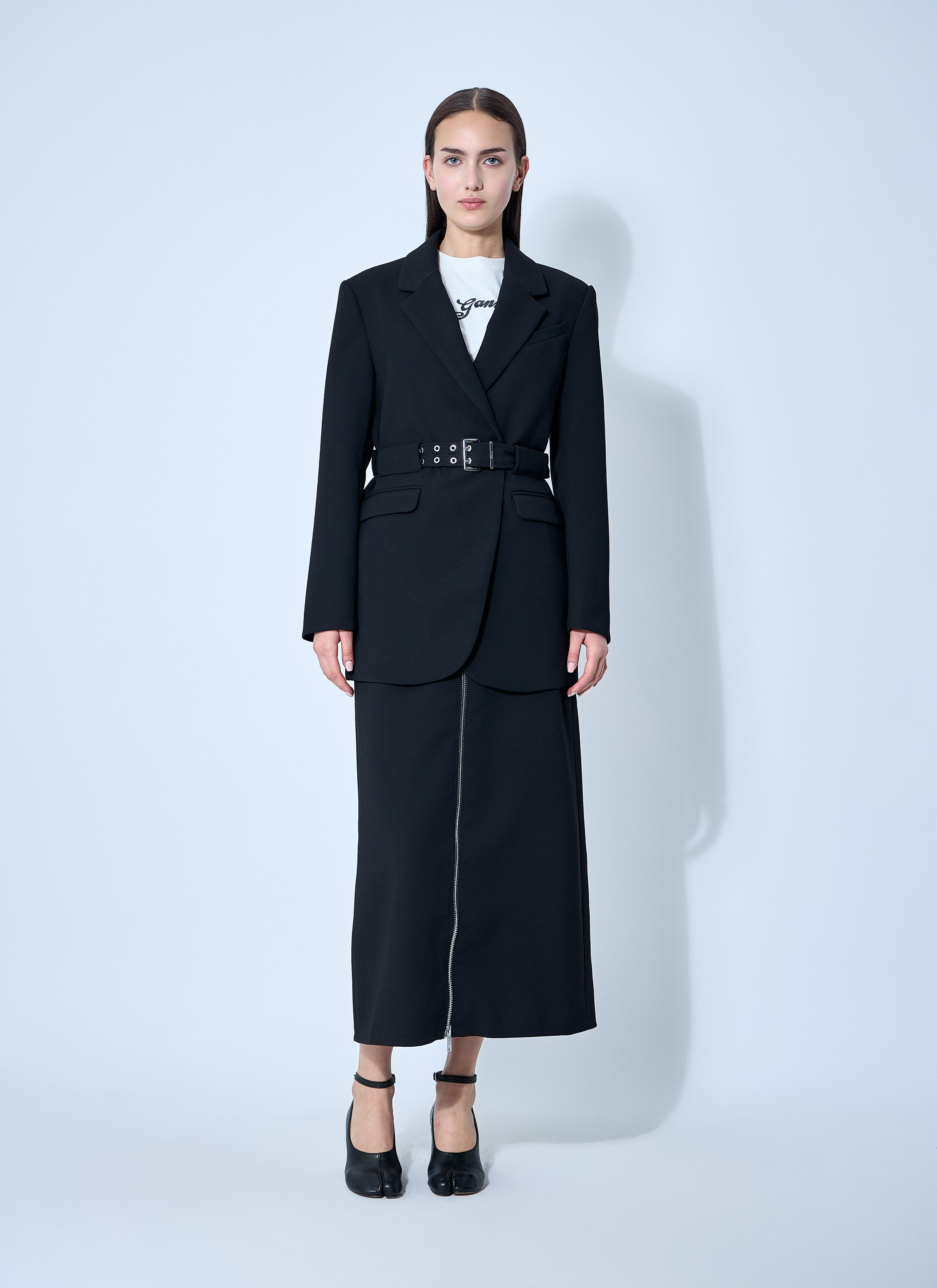 Ganni Women Bonded Crepe Blazer - 2