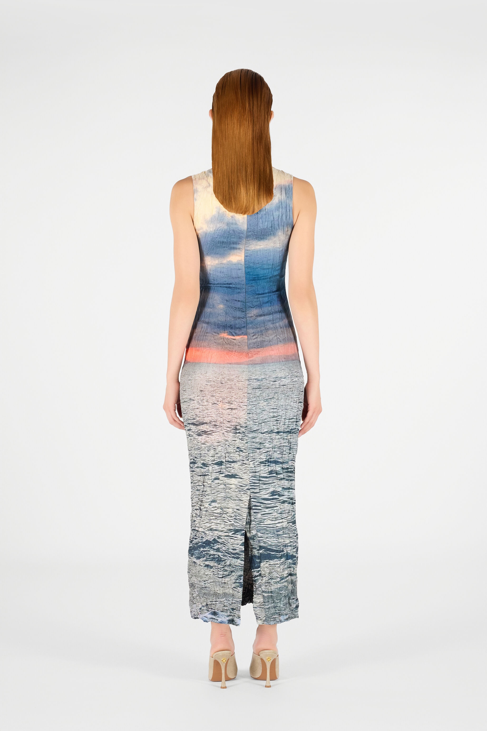 Sunrise Print Long Dress - 4