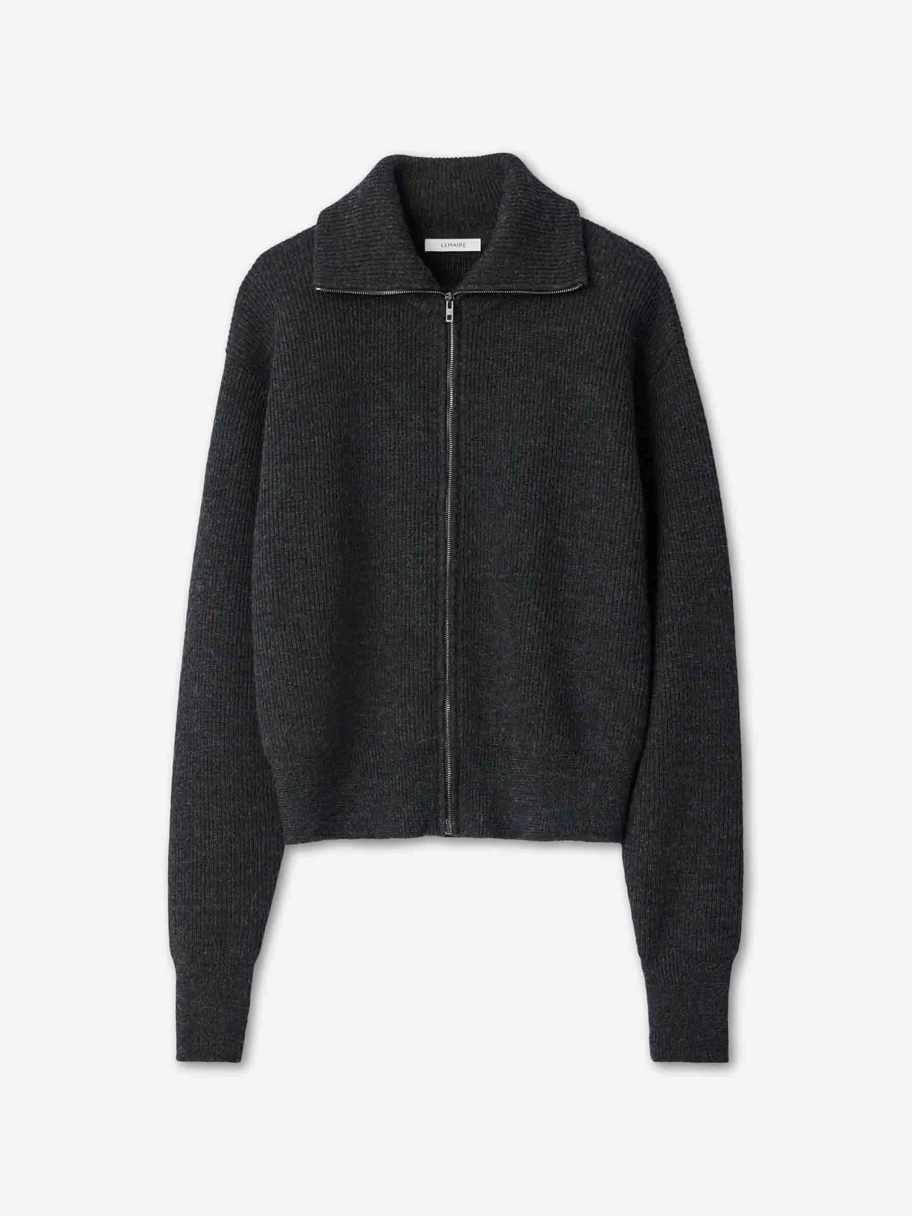 WOOL ZIP CARDIGAN - 1