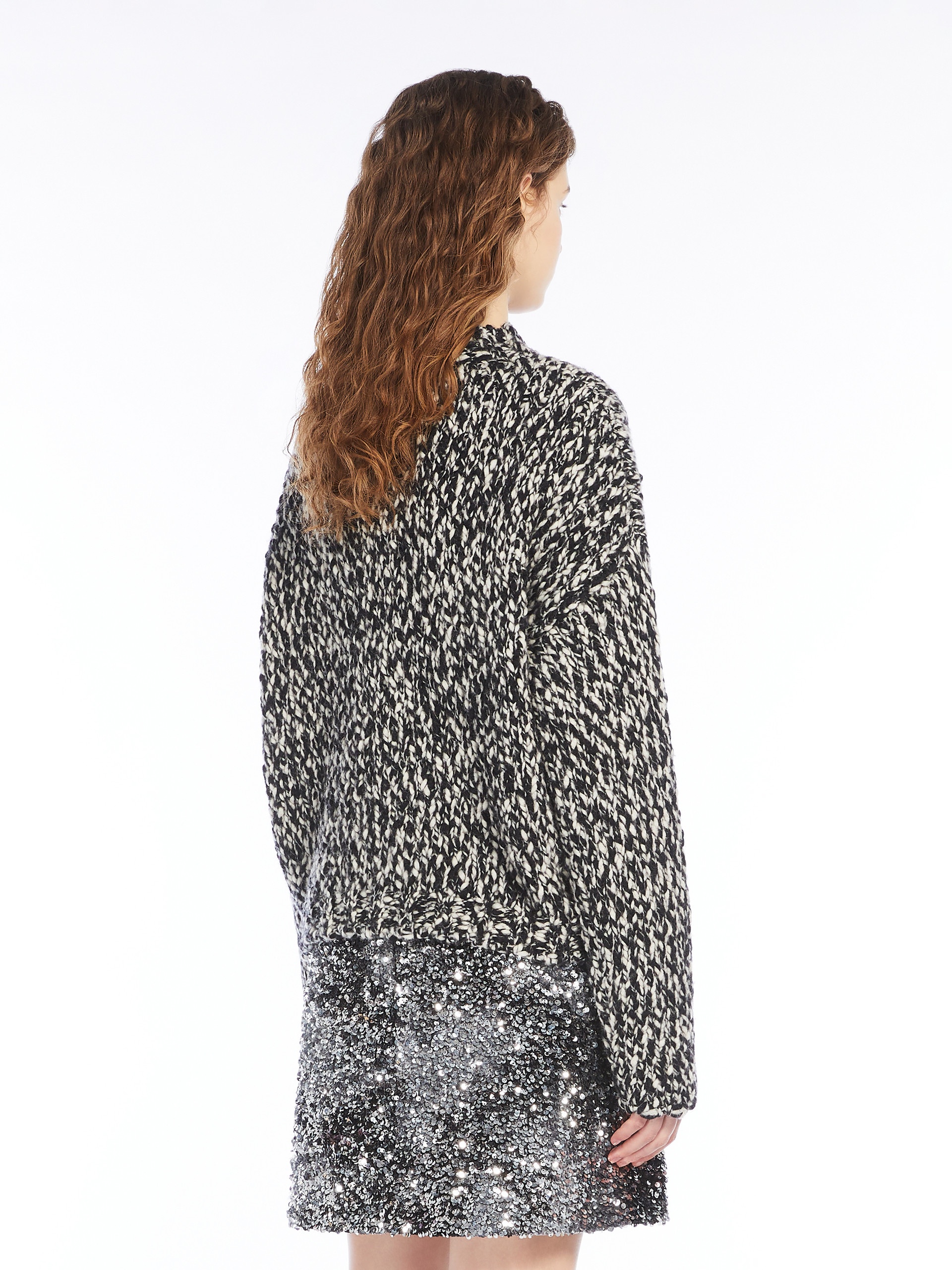 CRINE Wool-blend chiné crew-neck sweater - 4
