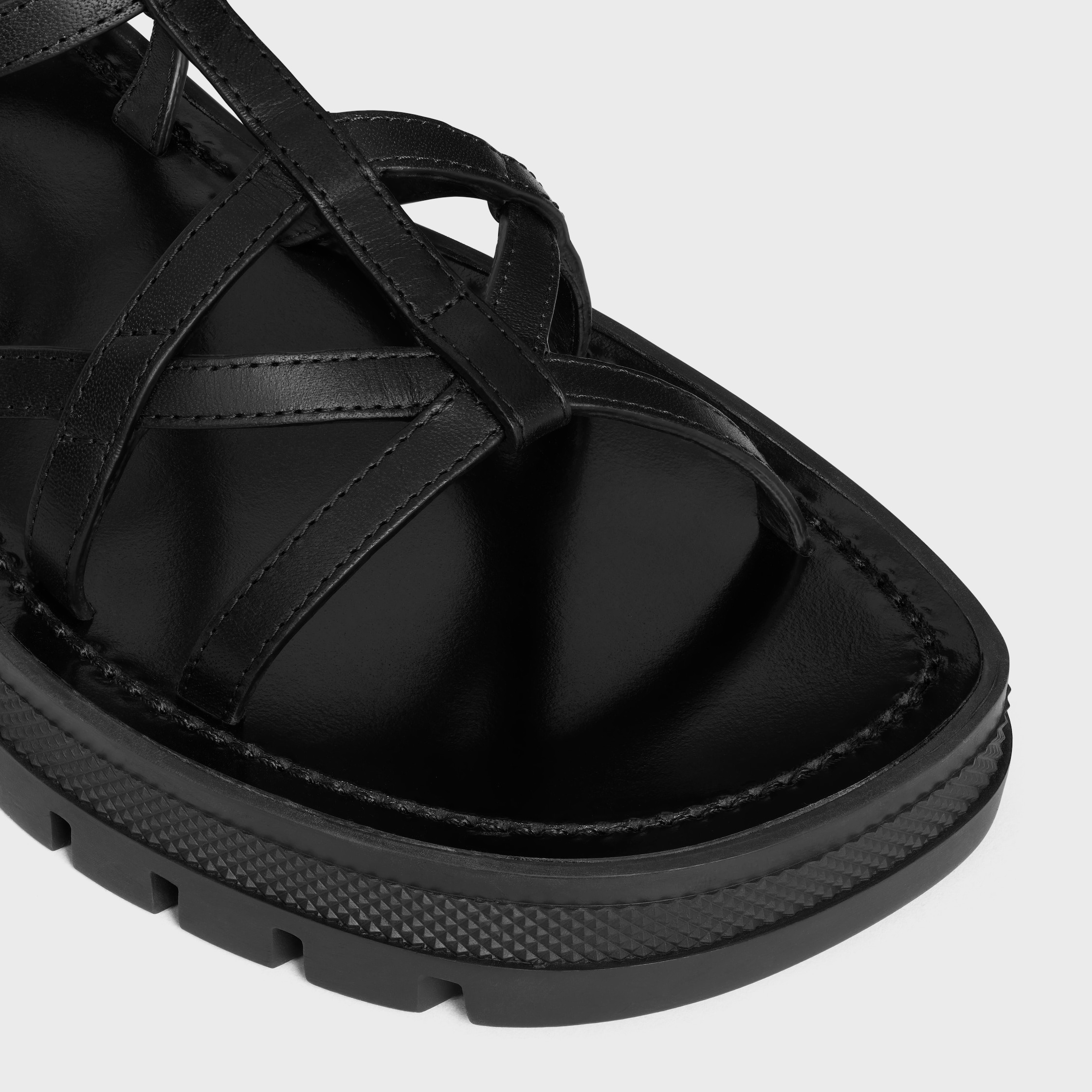 CELINE - CLEA TRIOMPHE STRAPPY SANDAL in CALFSKIN - VEGETAL TANNING - 4