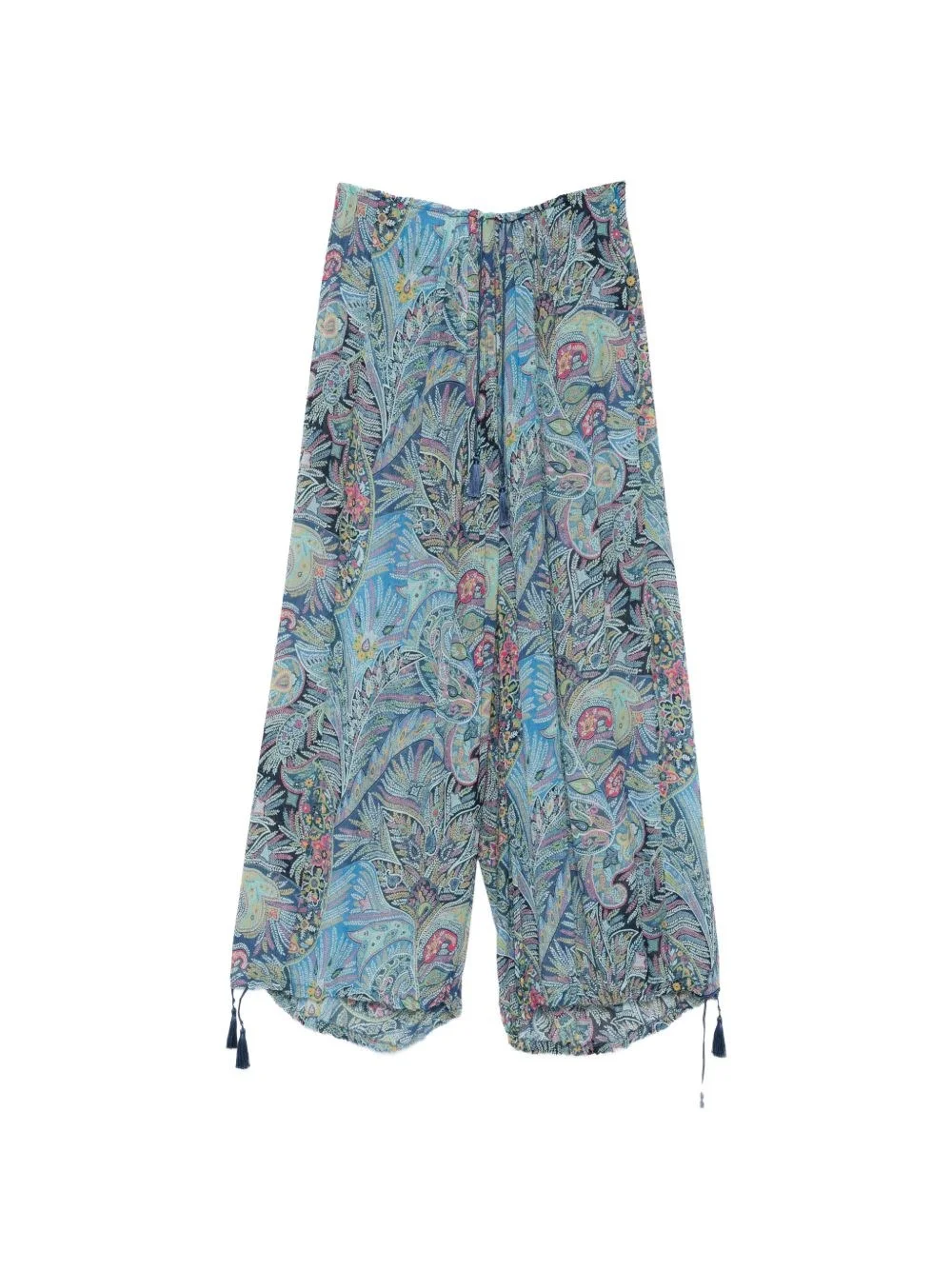 Printed wide-leg trousers - 1