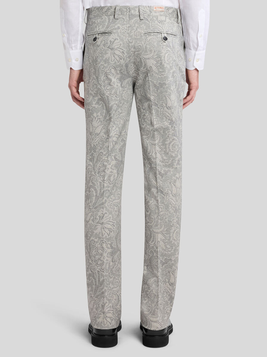 COTTON JACQUARD TROUSERS - 4