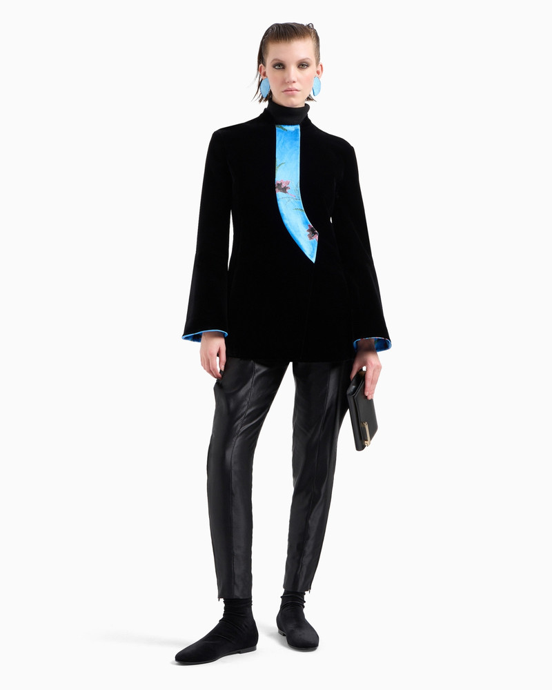 GIORGIO ARMANI Virgin wool mock-neck top outlook